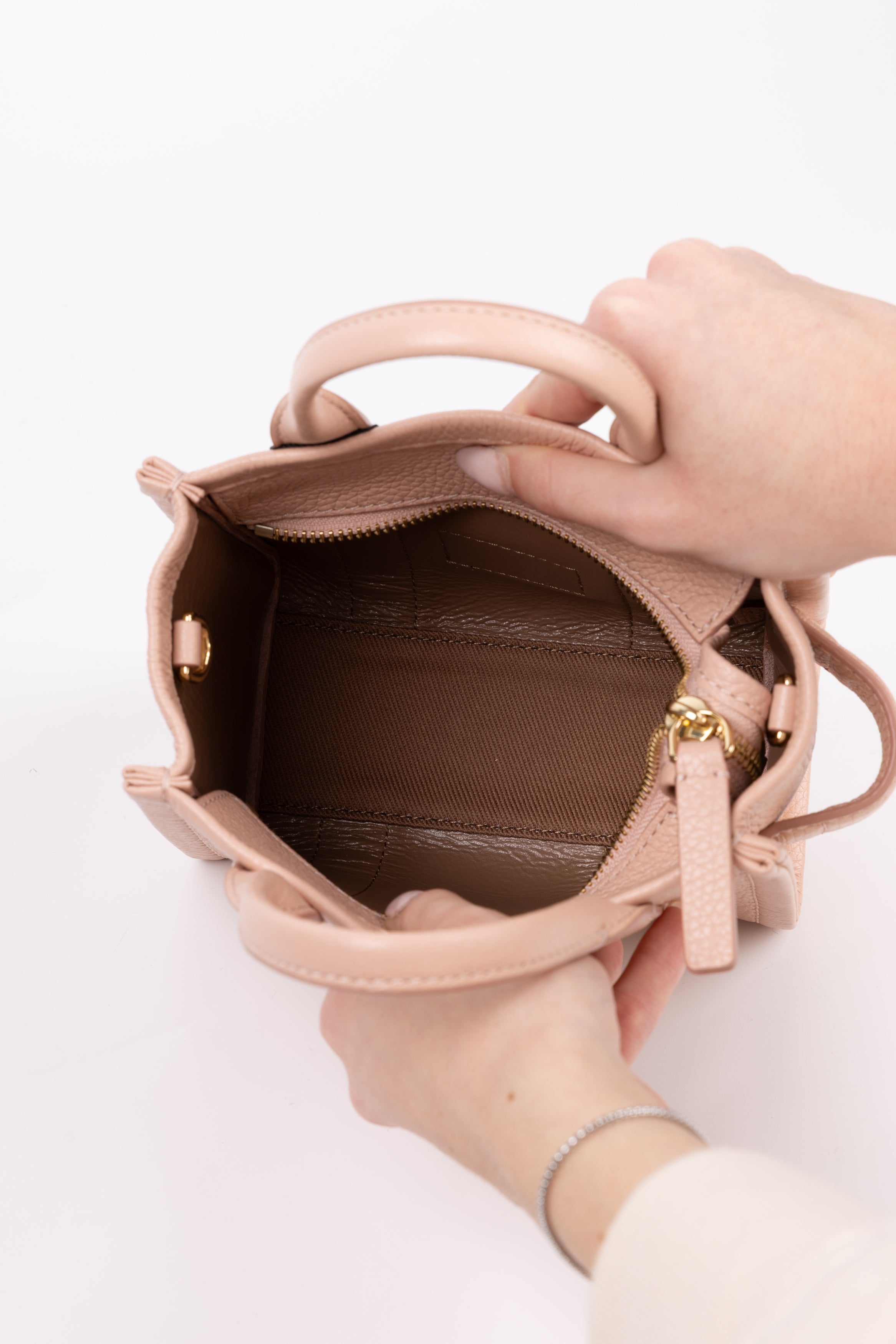 Marc Jacobs The Tote Bag Piccola Rosa In Pelle