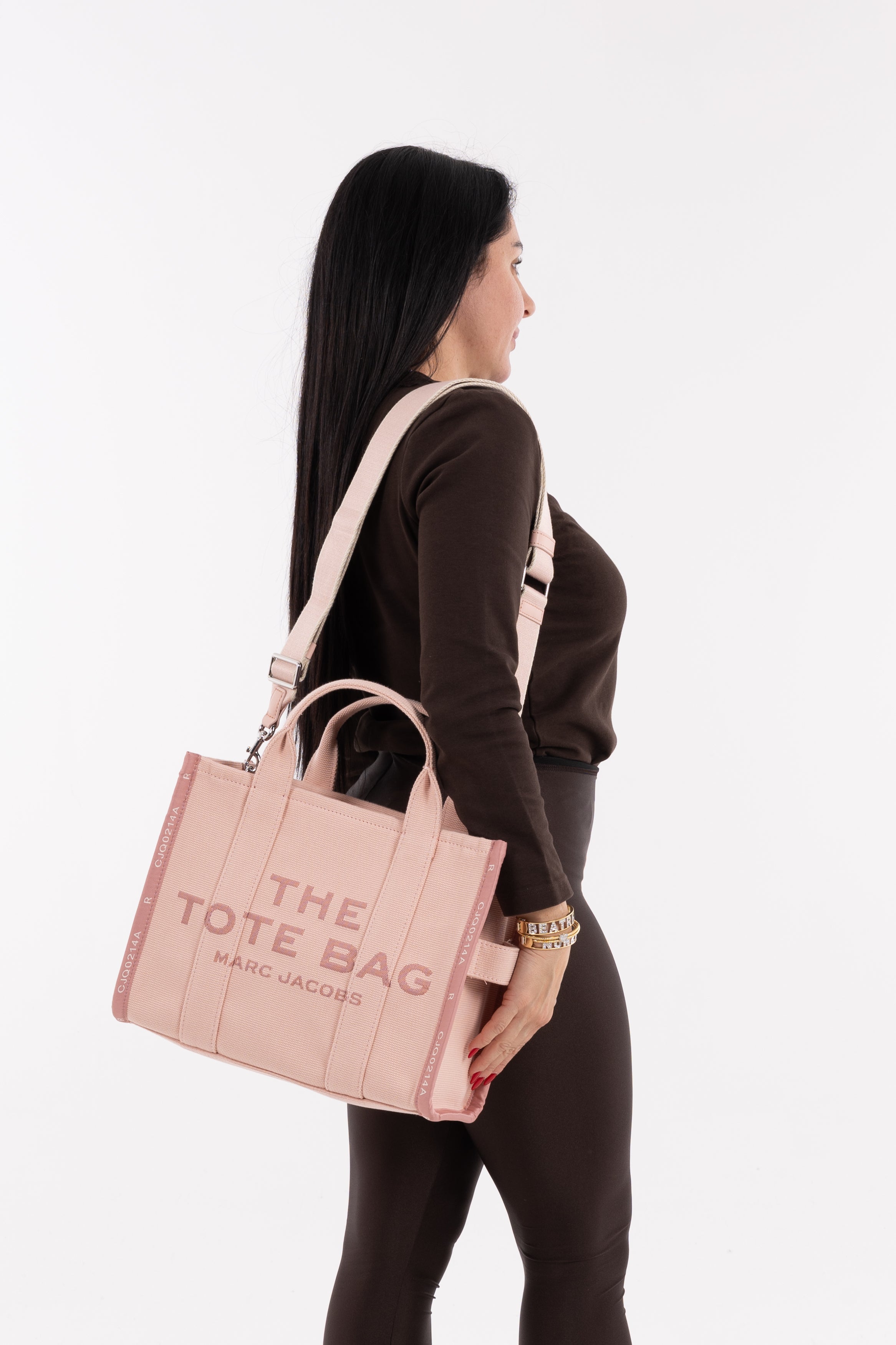 Marc Jacobs The Tote Bag Media Rosa in Tela