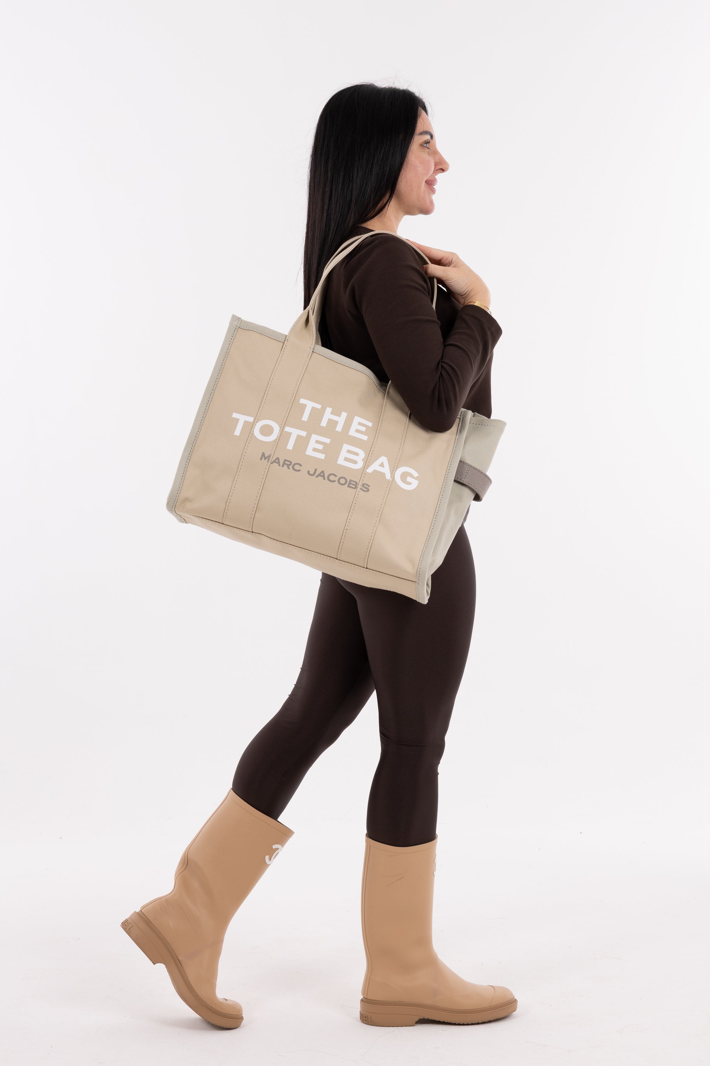 Marc Jacobs The Tote Bag Grande Beige in Tela