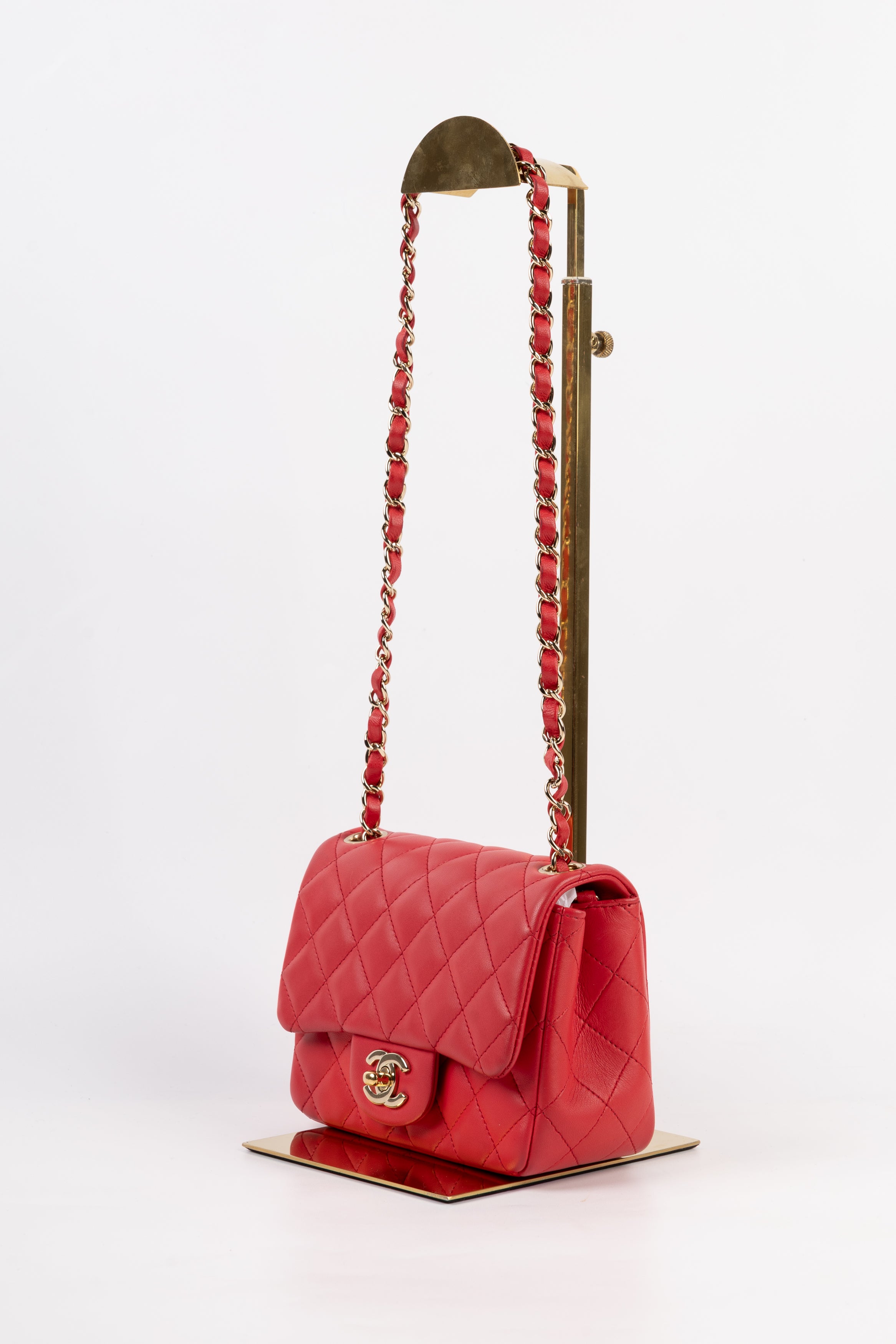 Chanel Mini Square Rosso Fragola