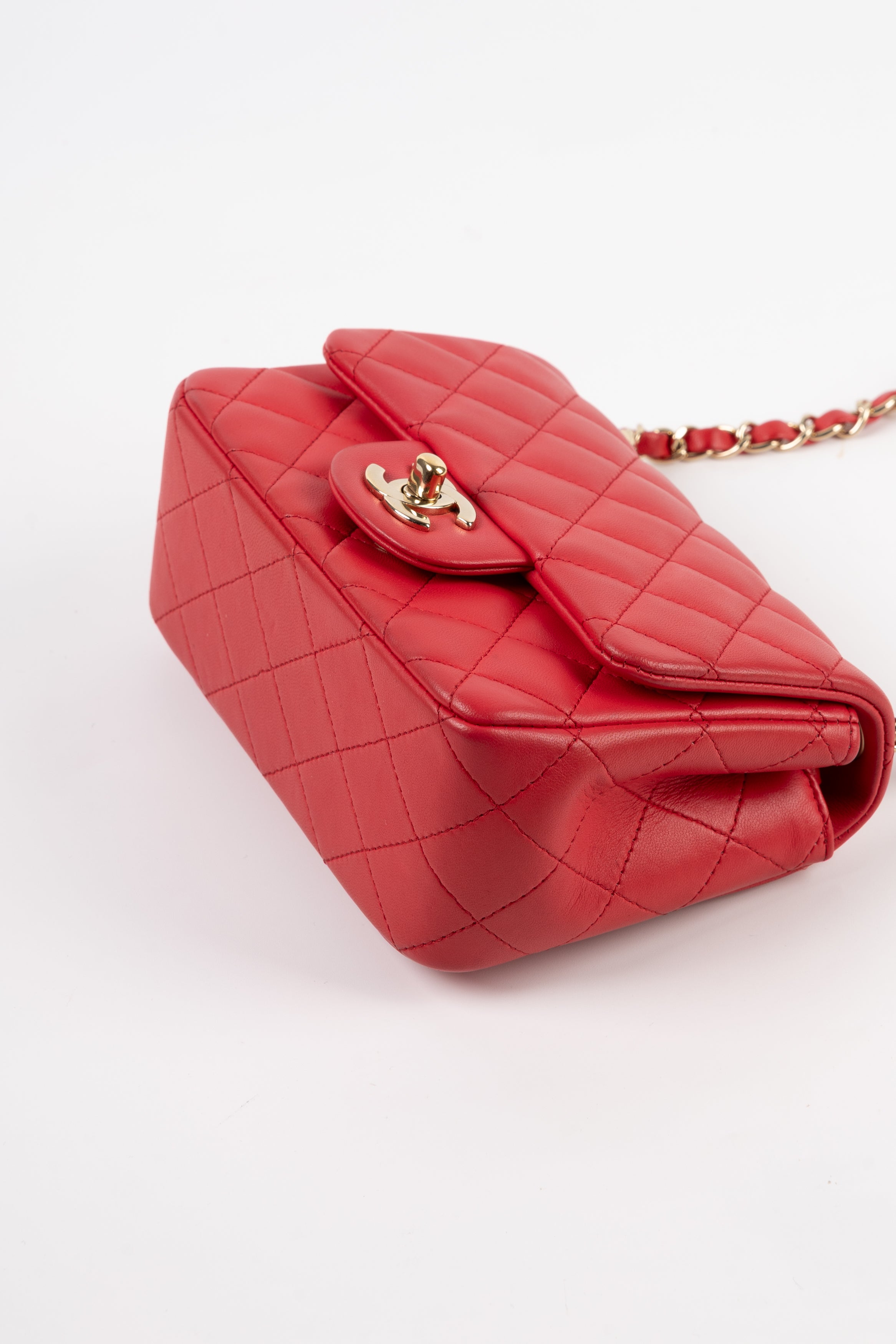 Chanel Mini Square Rosso Fragola