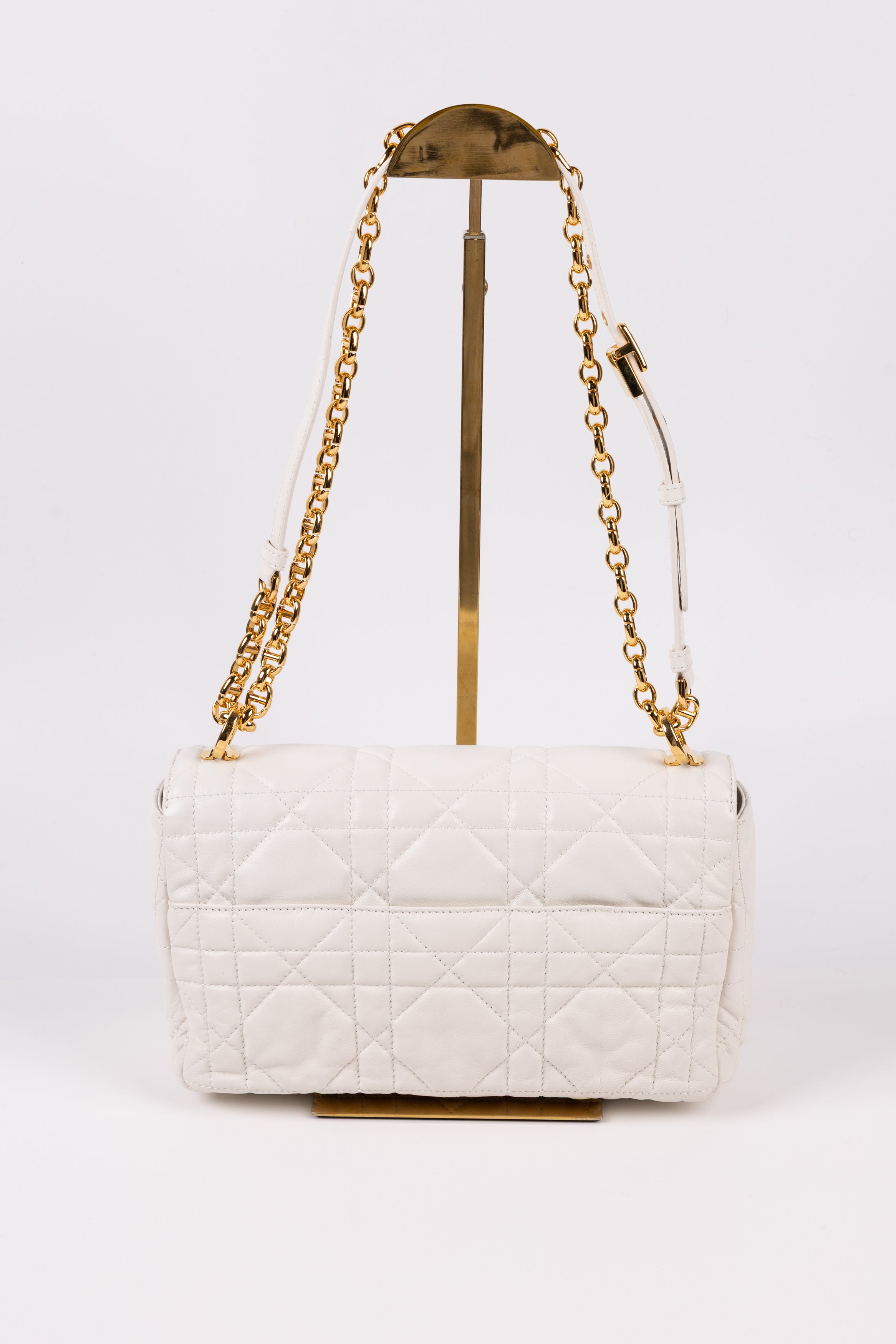 Dior Caro Media Bianca In Pelle