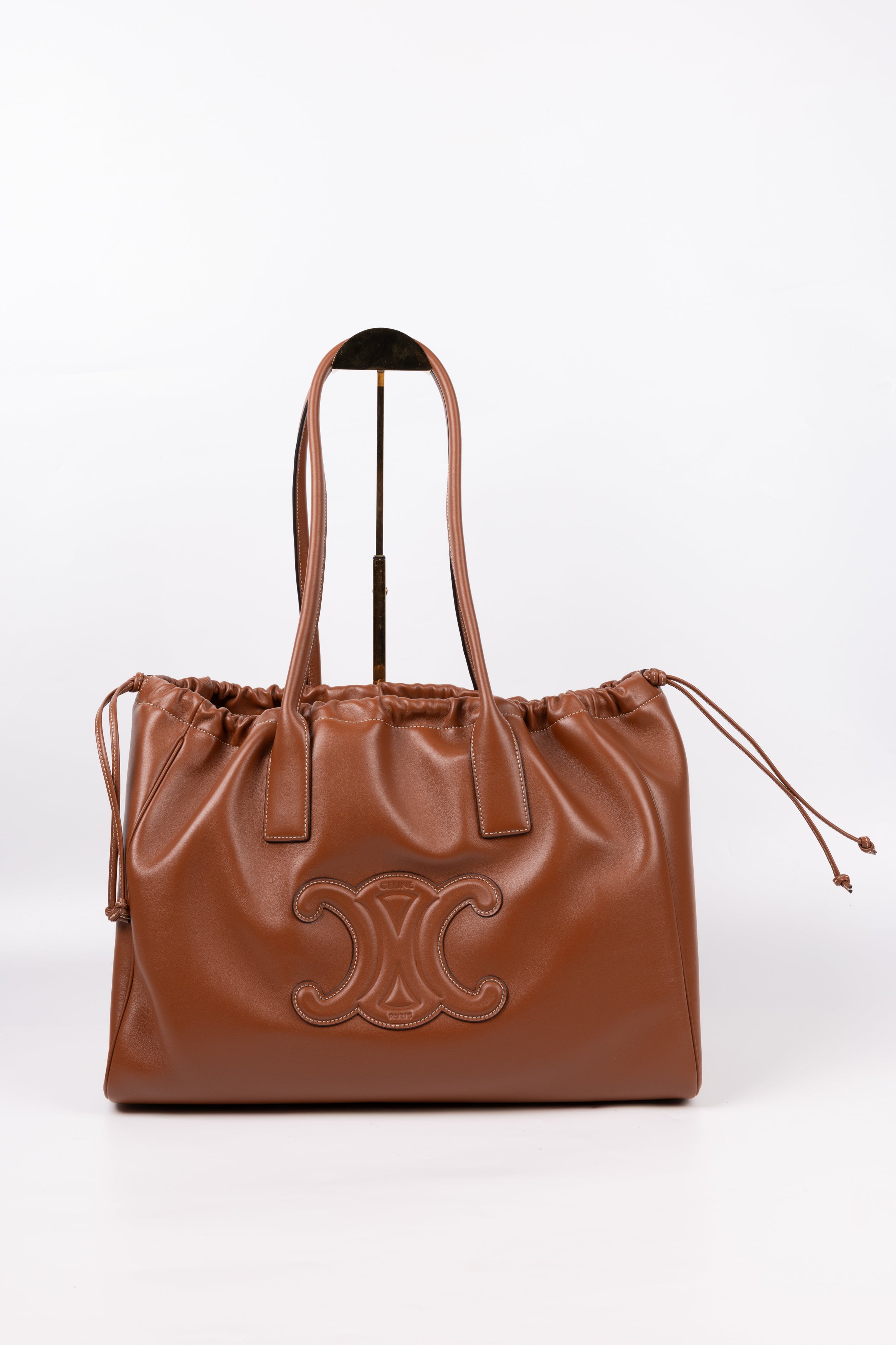 Celine Borsa Cabas Cuir Triomphe Cuoio