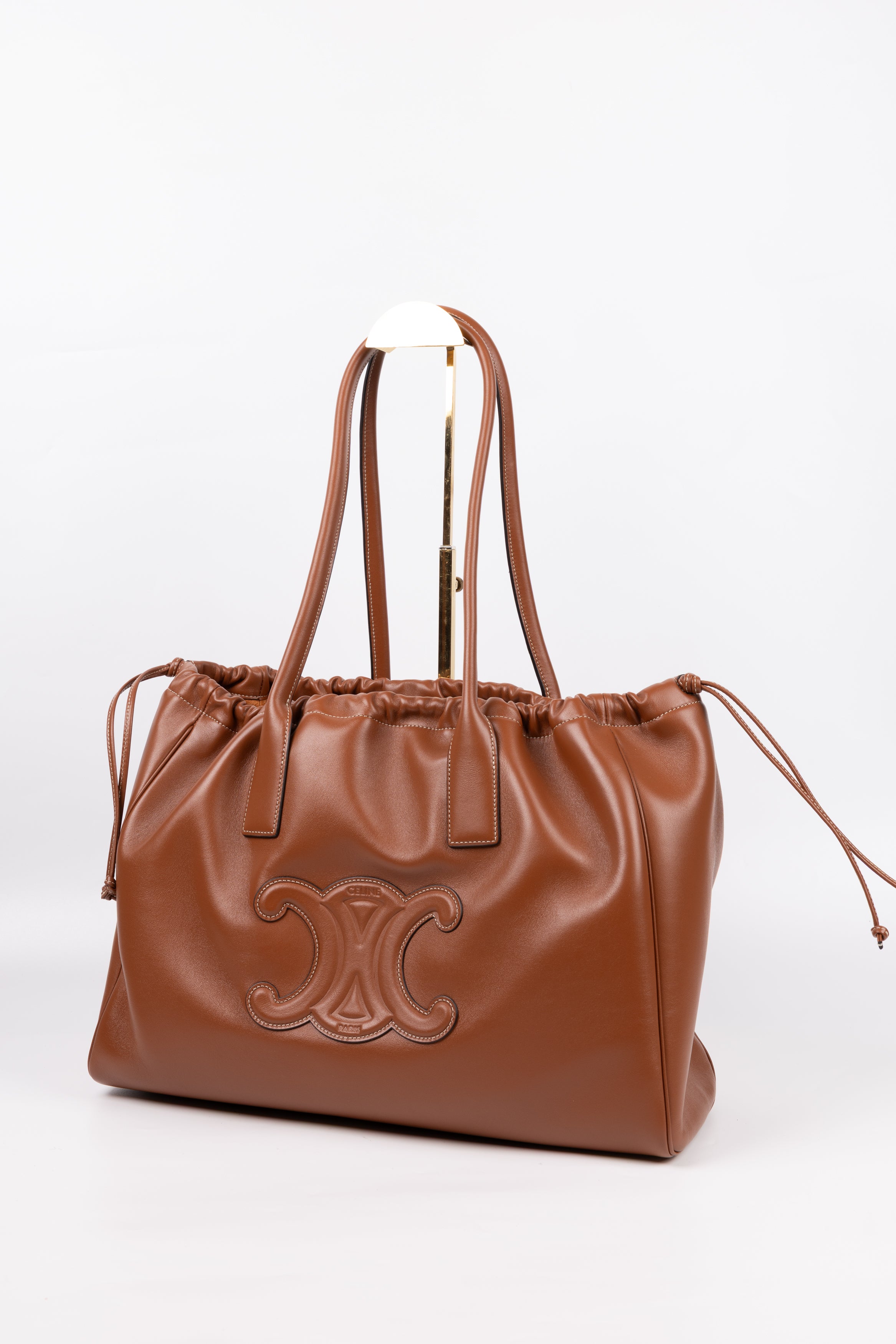 Celine Borsa Cabas Cuir Triomphe Cuoio
