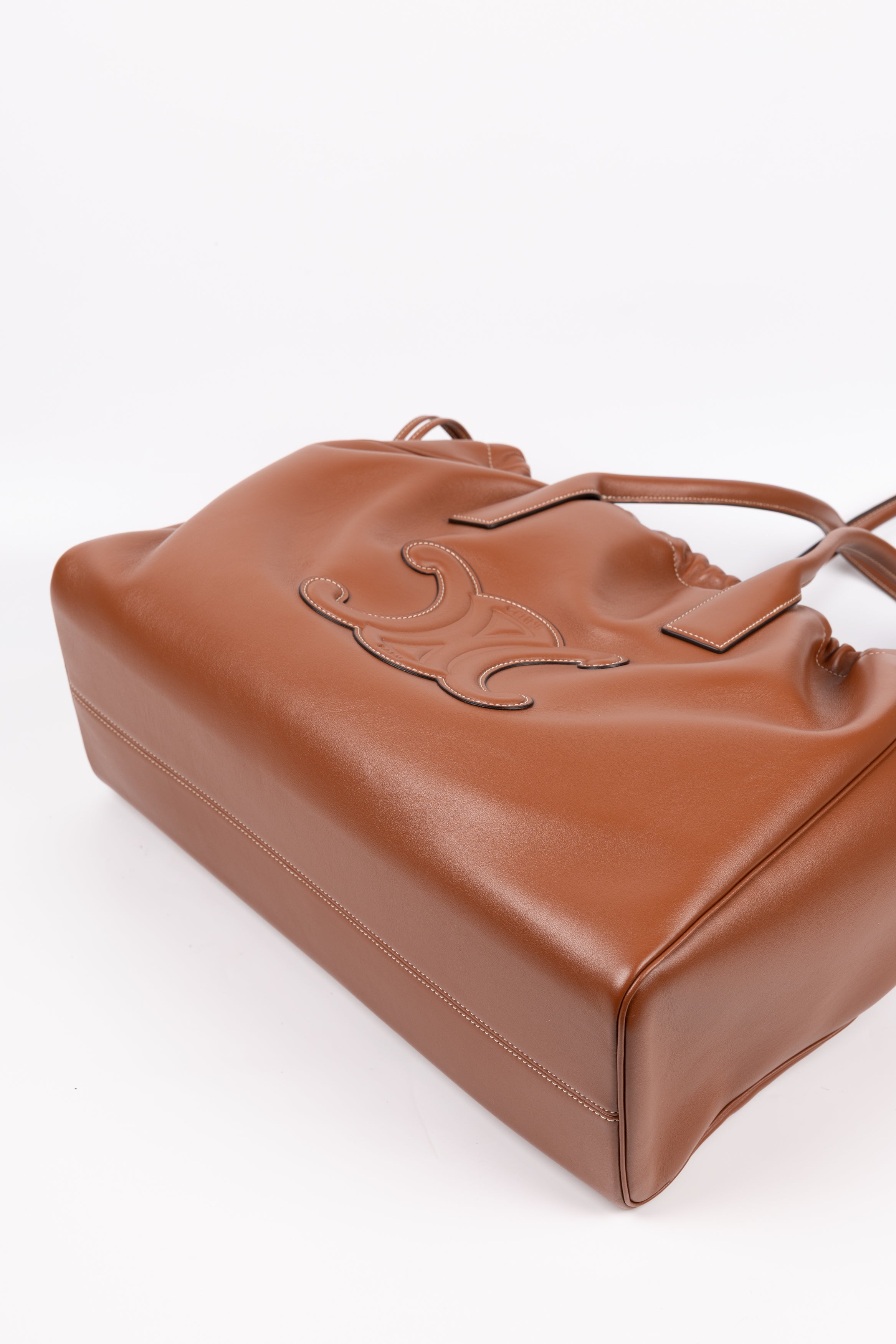 Celine Borsa Cabas Cuir Triomphe Cuoio