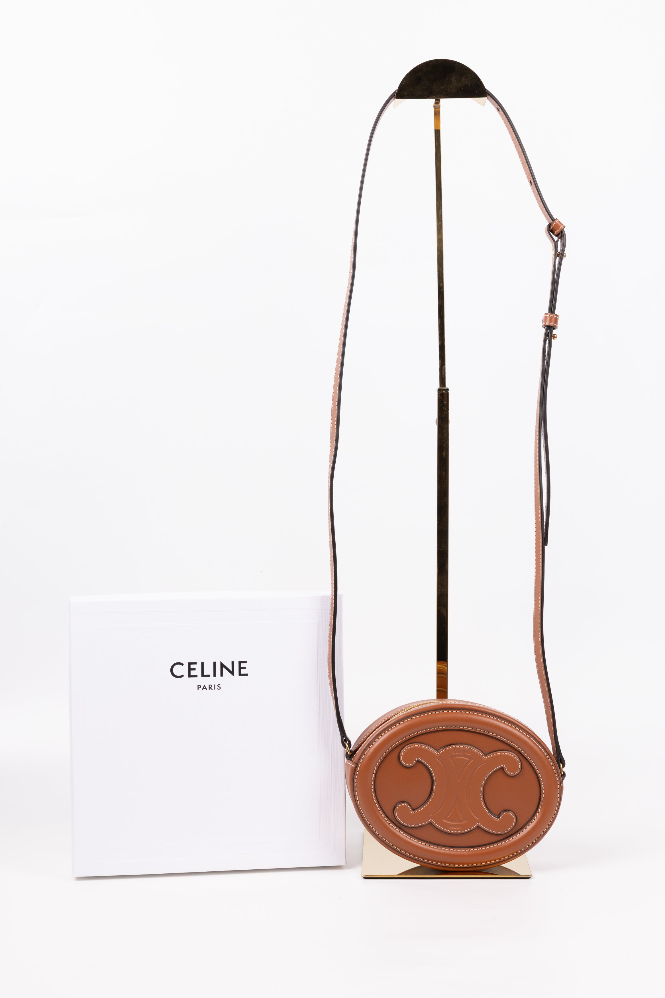 Celine Borsa a Tracolla Ovale Cuir Cuoio
