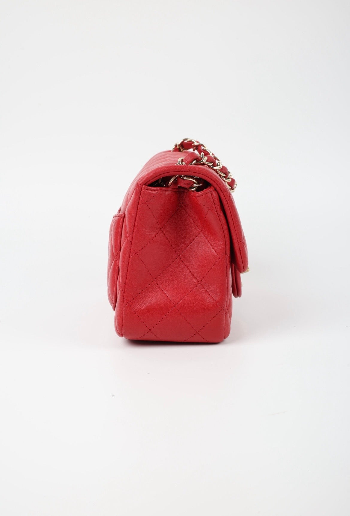 CHANEL MINI SQUARE ROSSA/ORO