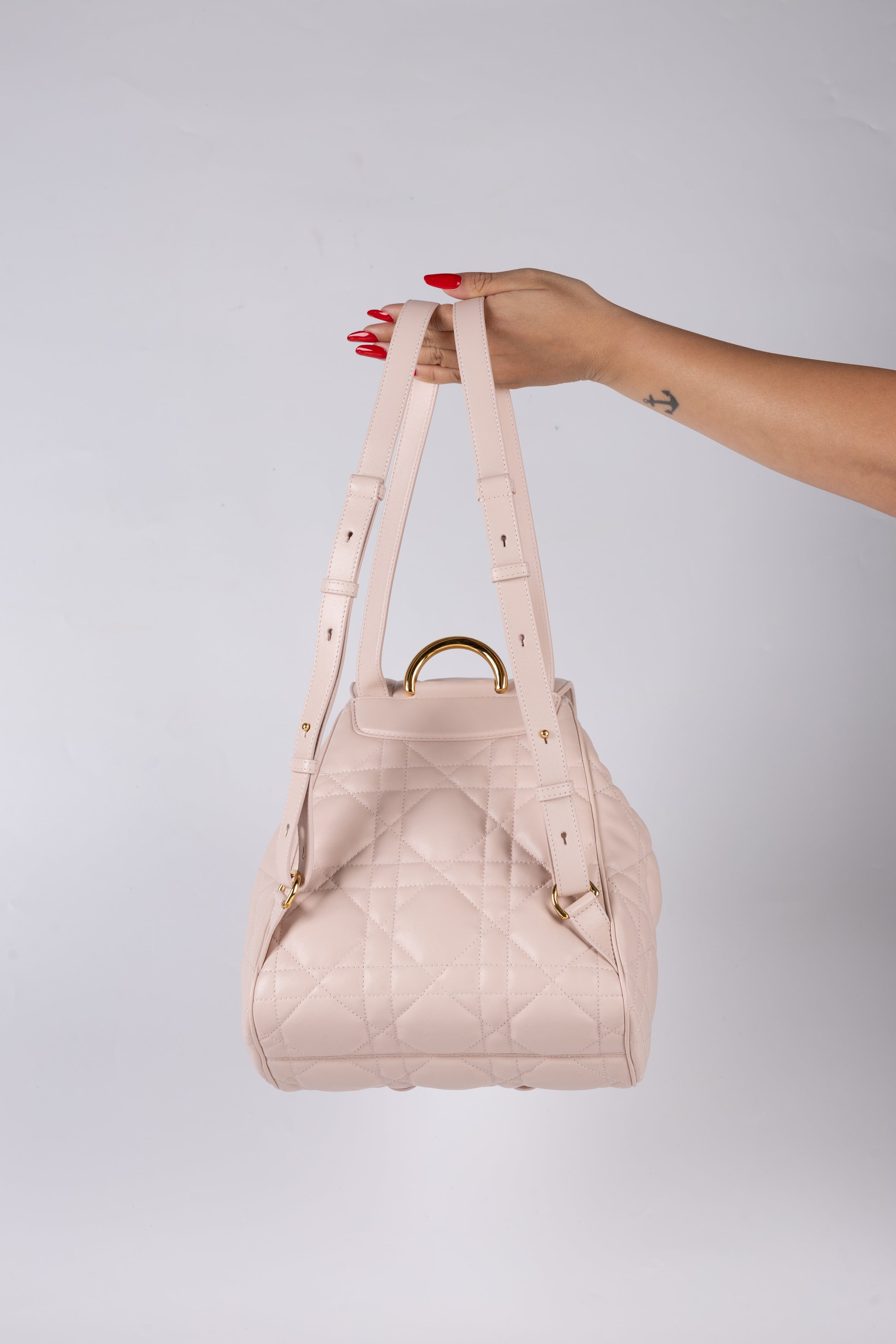 Dior Zaino Caro Medio Rosa Cipria