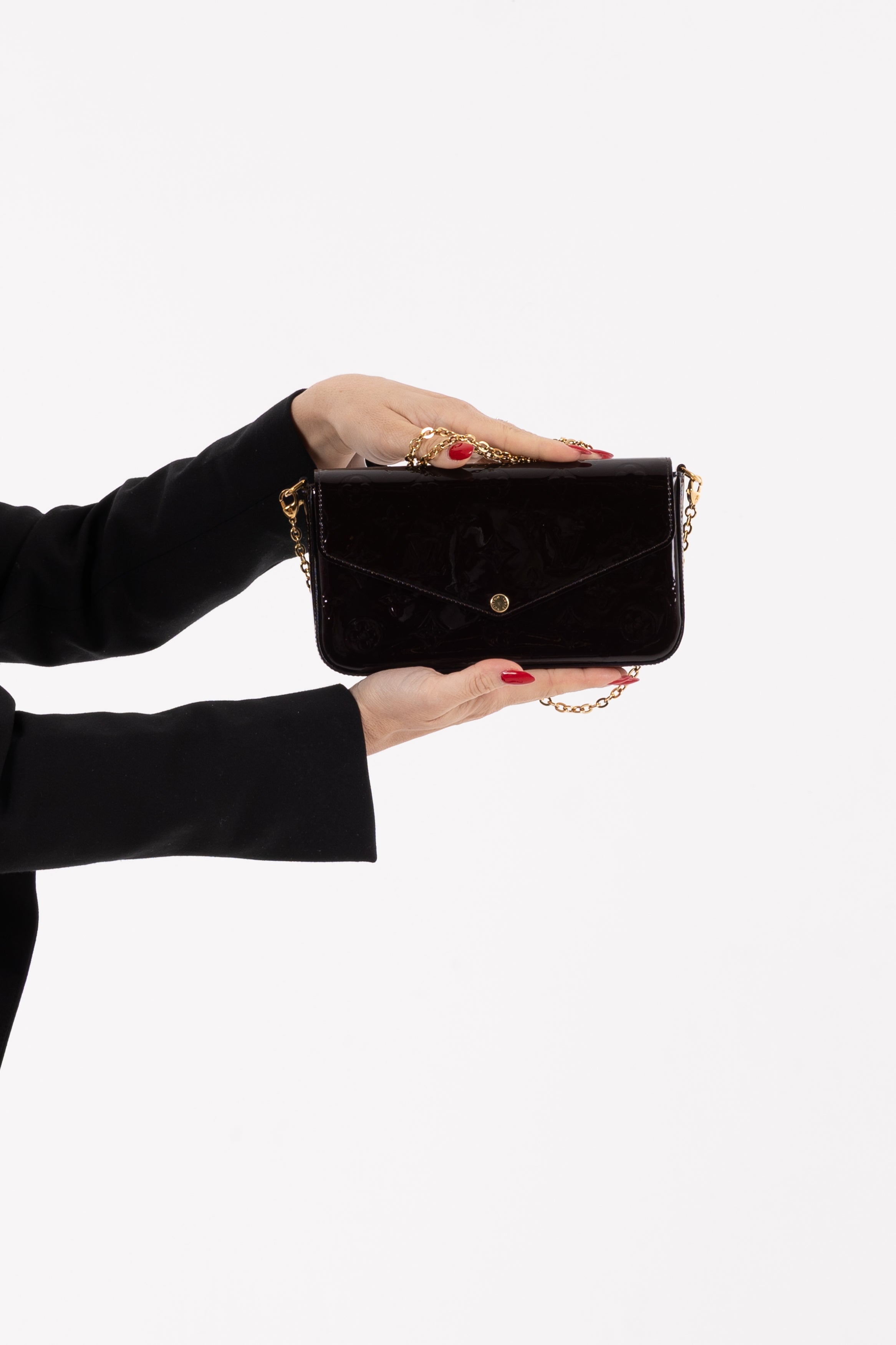 Louis Vuitton Felicie Vernice Wine