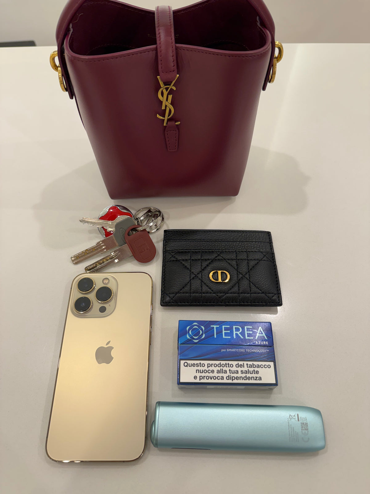 SAINT LAURENT LE 37 MINI BORDEAUX