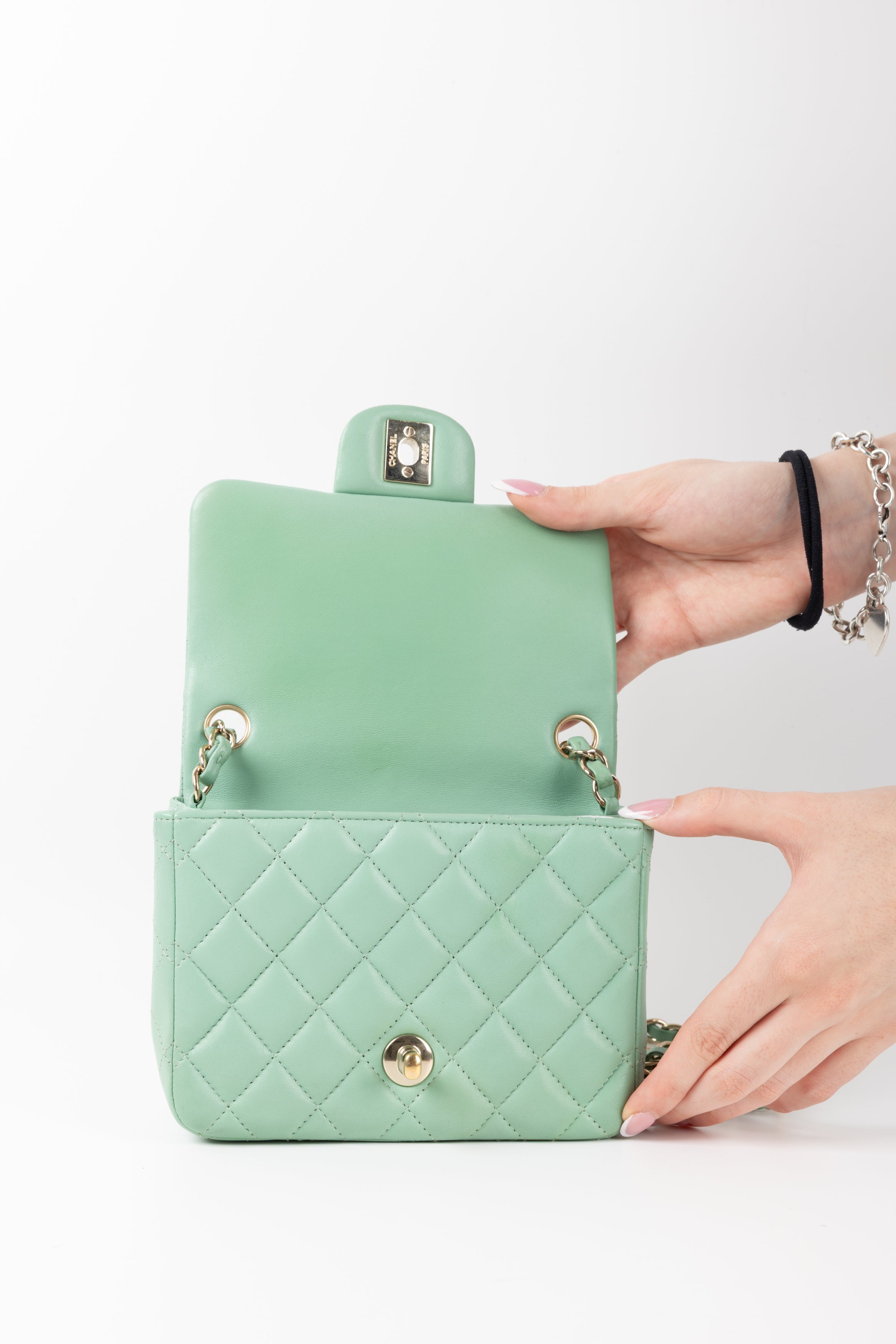 CHANEL MINI SQUARE VERDE MENTA