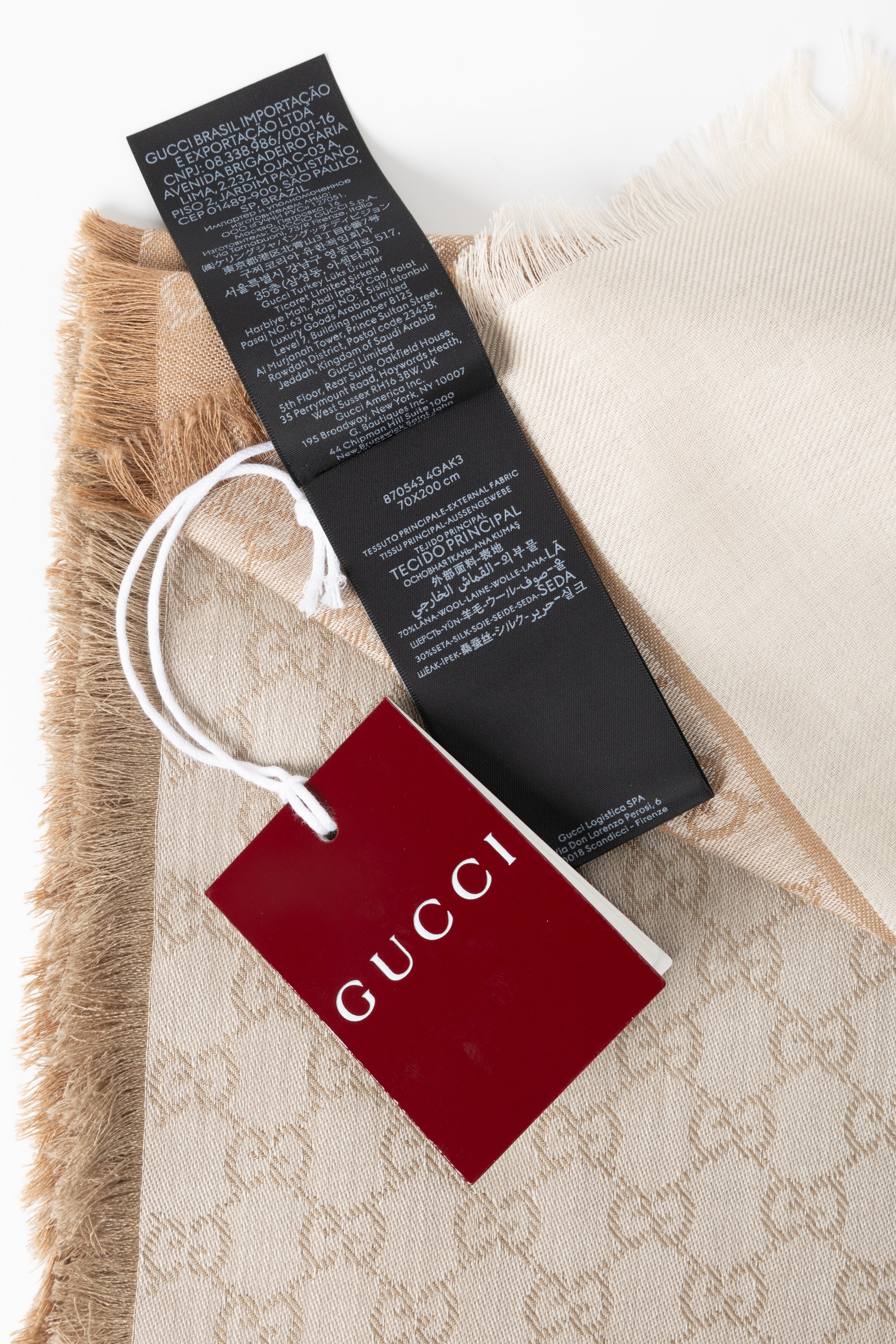 GUCCI STOLA GG BEGE/ROSA/BIANCO 07
