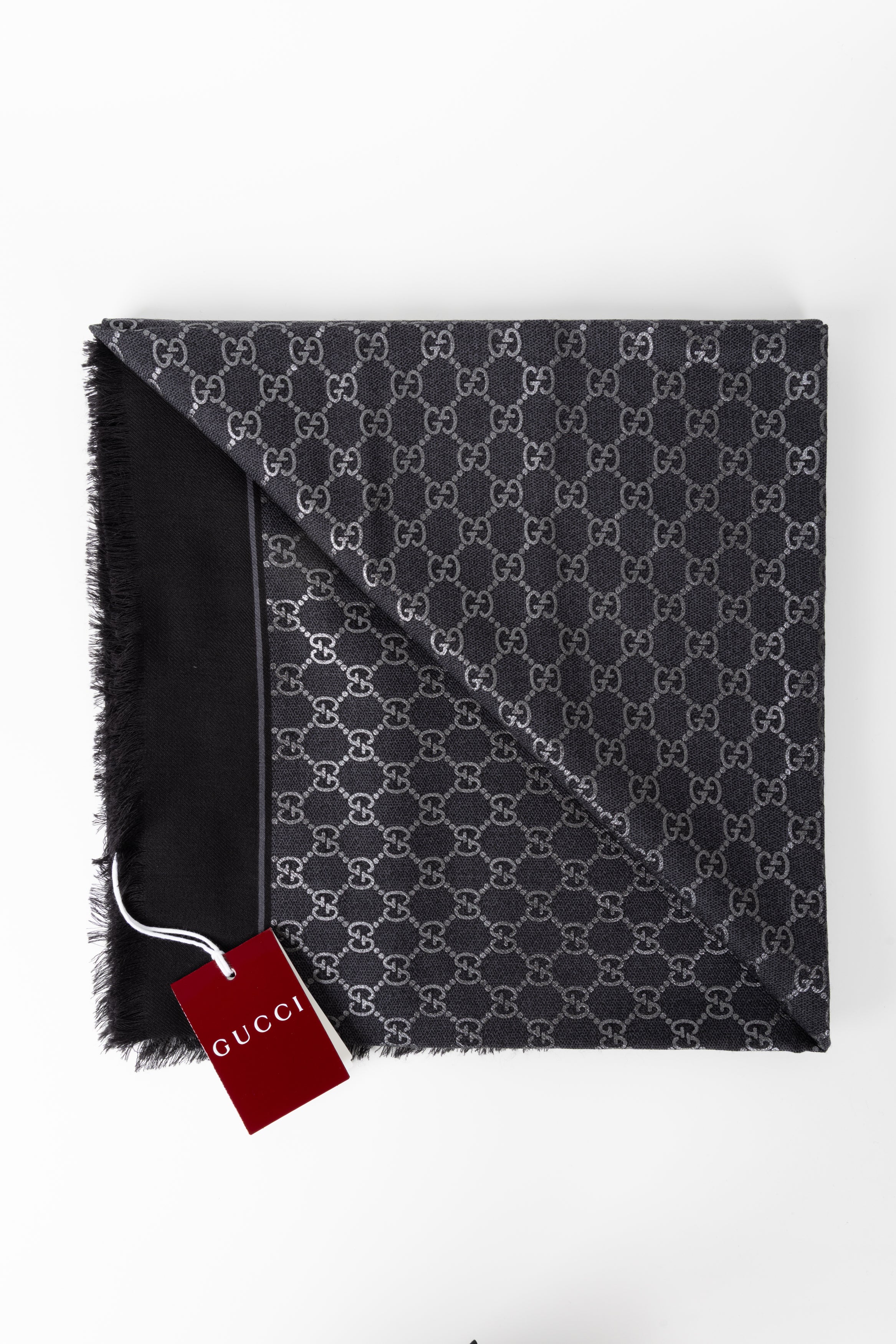 GUCCI STOLA NERA ARGENTO LUX