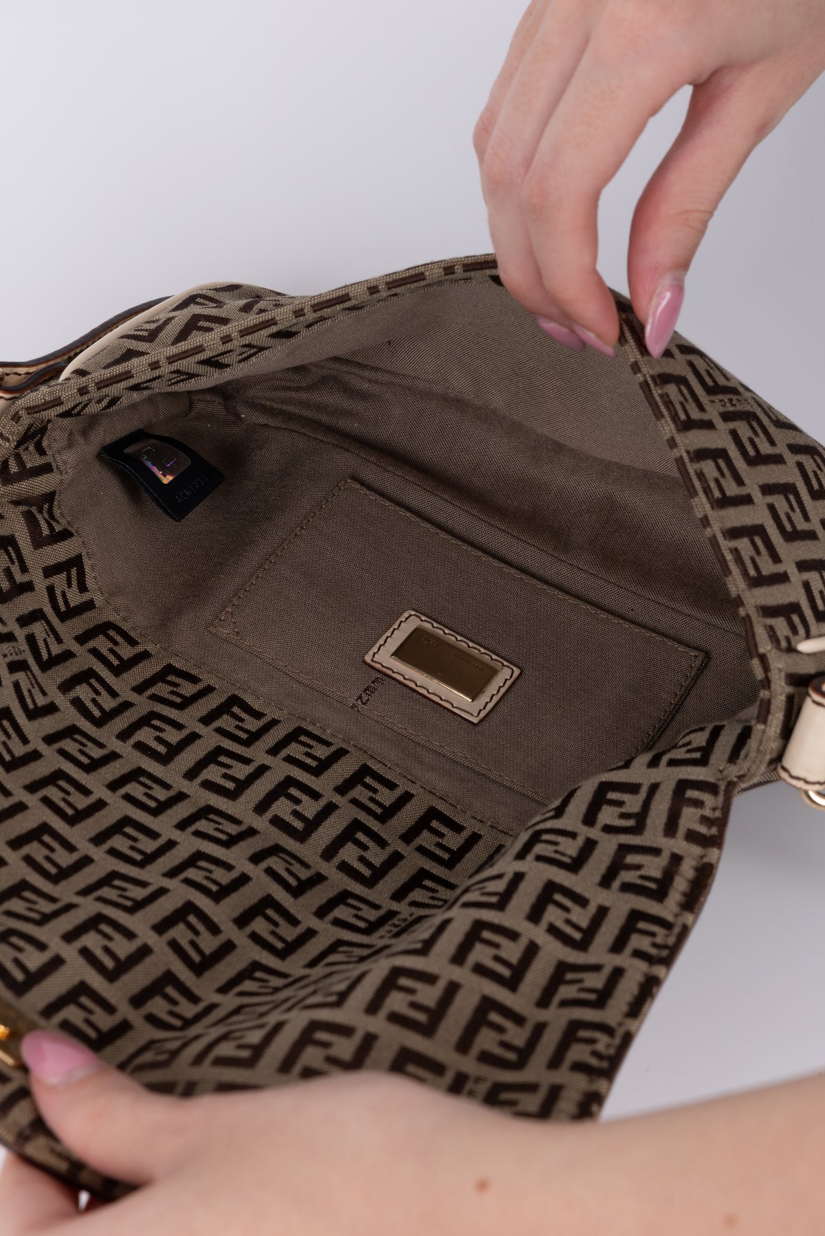 FENDI ZUCCA SHOULDER BAG