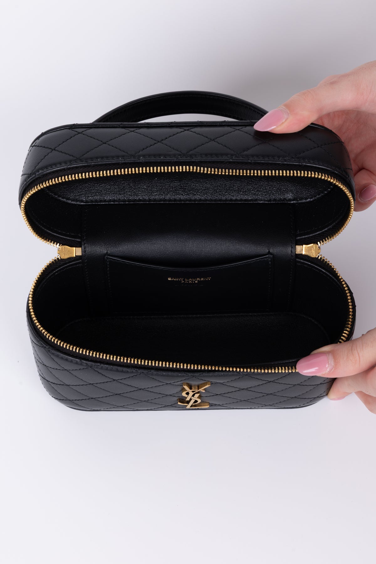 SAINT LAURENT VANITY BAGY NERO MEDIO