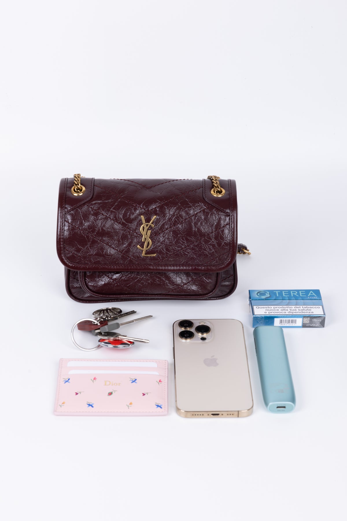 SAINT LAURENT NIKI BORDEAUX
