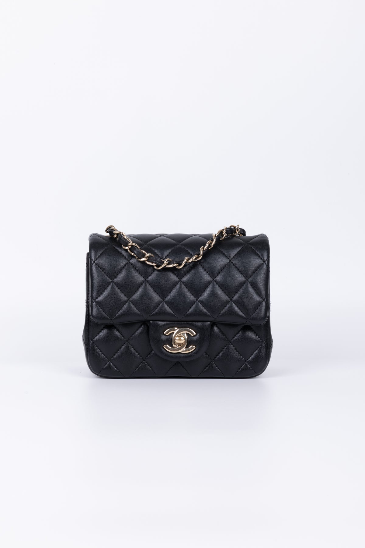 CHANEL MINI SQUARE NERA/ORO