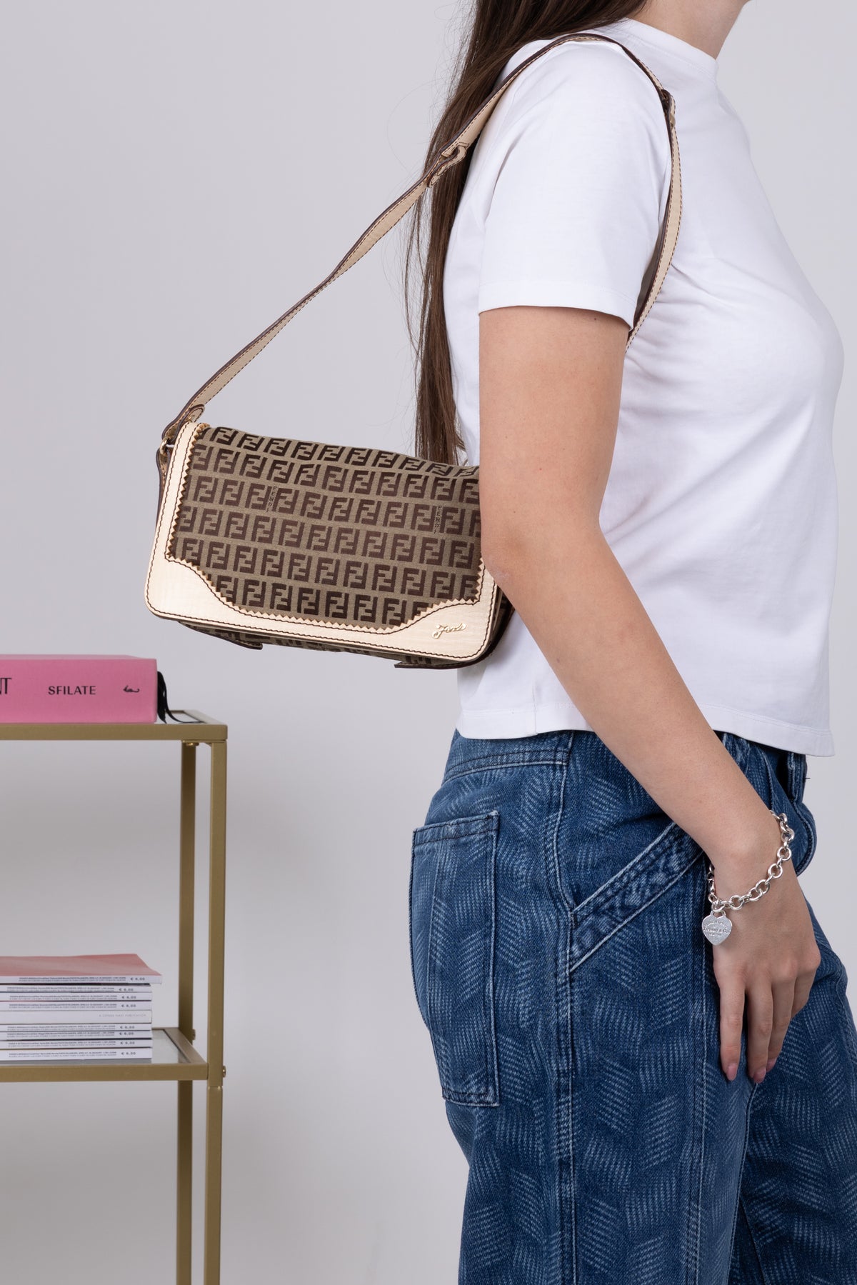 FENDI ZUCCA SHOULDER BAG