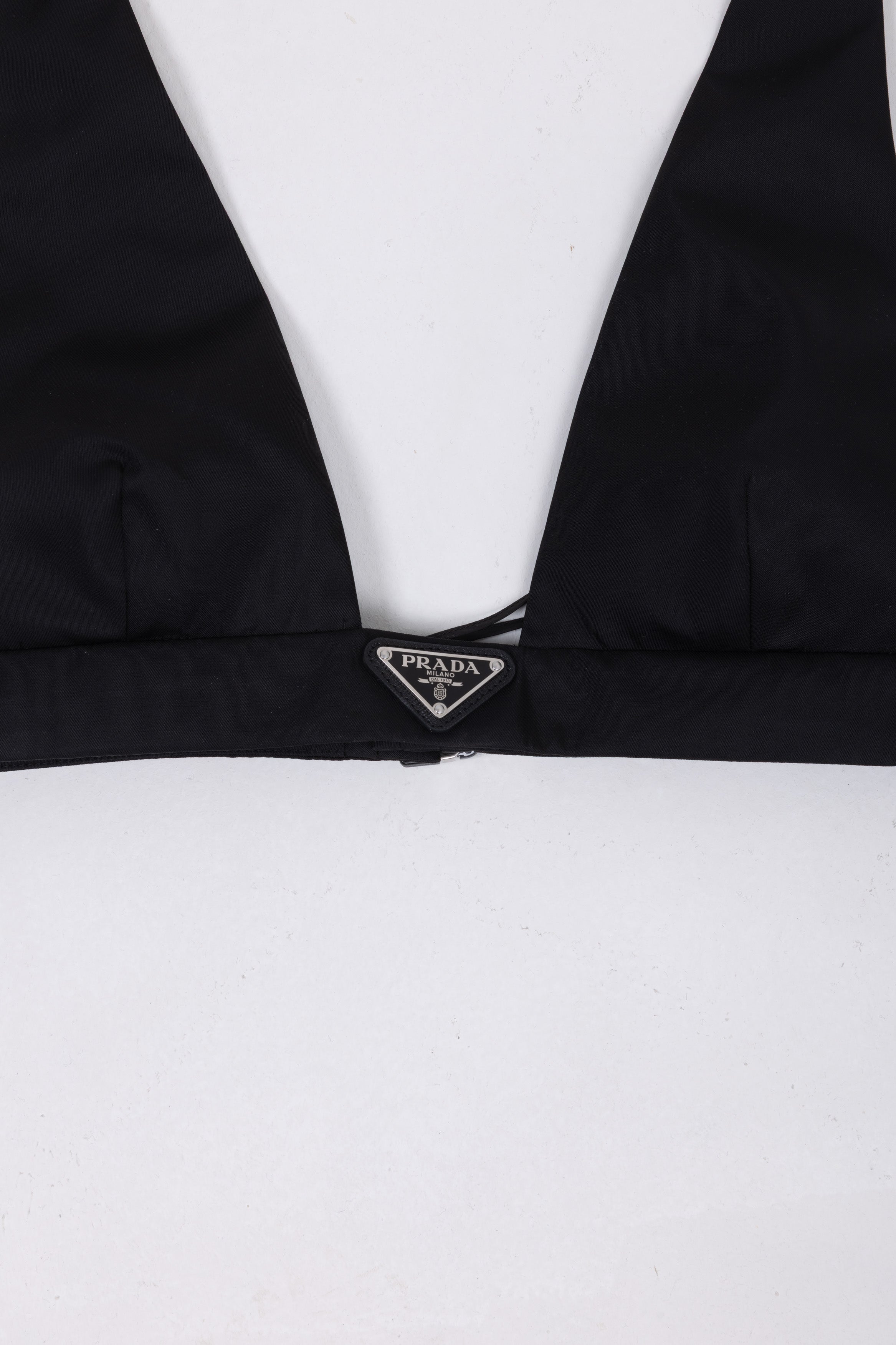 PRADA TOP BRALETTE IN RE-NYLON NERA