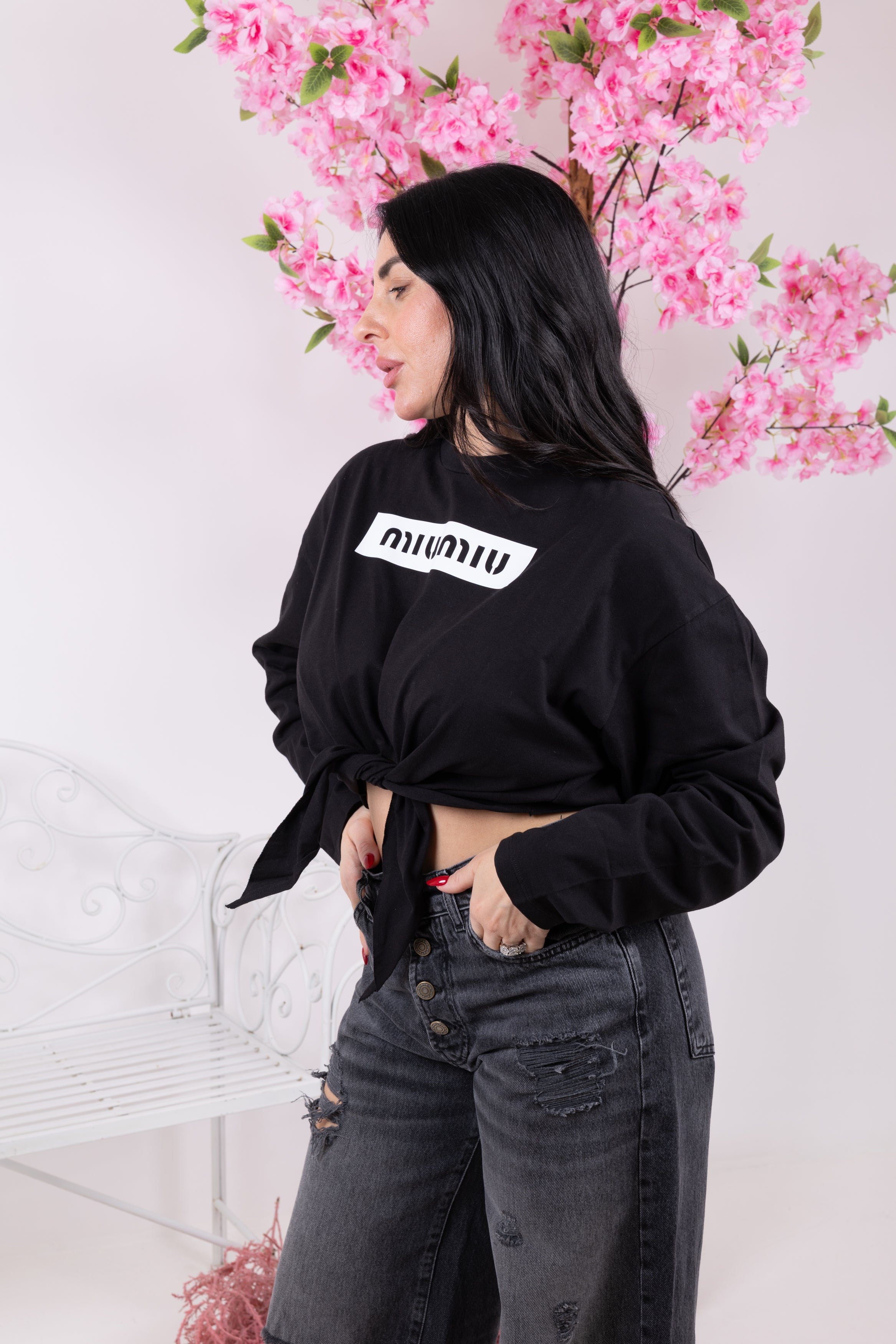 MIU MIU MANICHE LUNGHE NERA