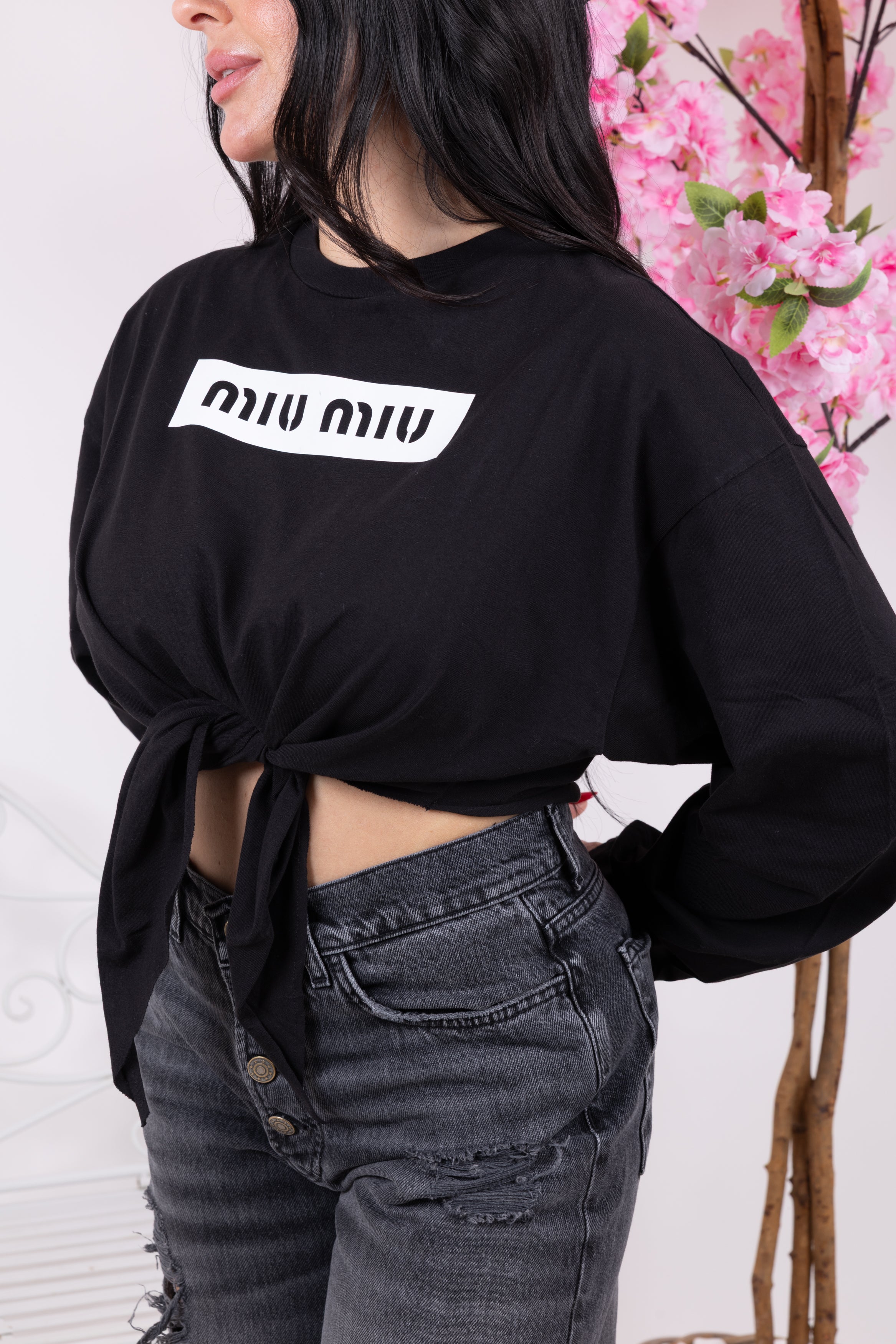 MIU MIU MANICHE LUNGHE NERA