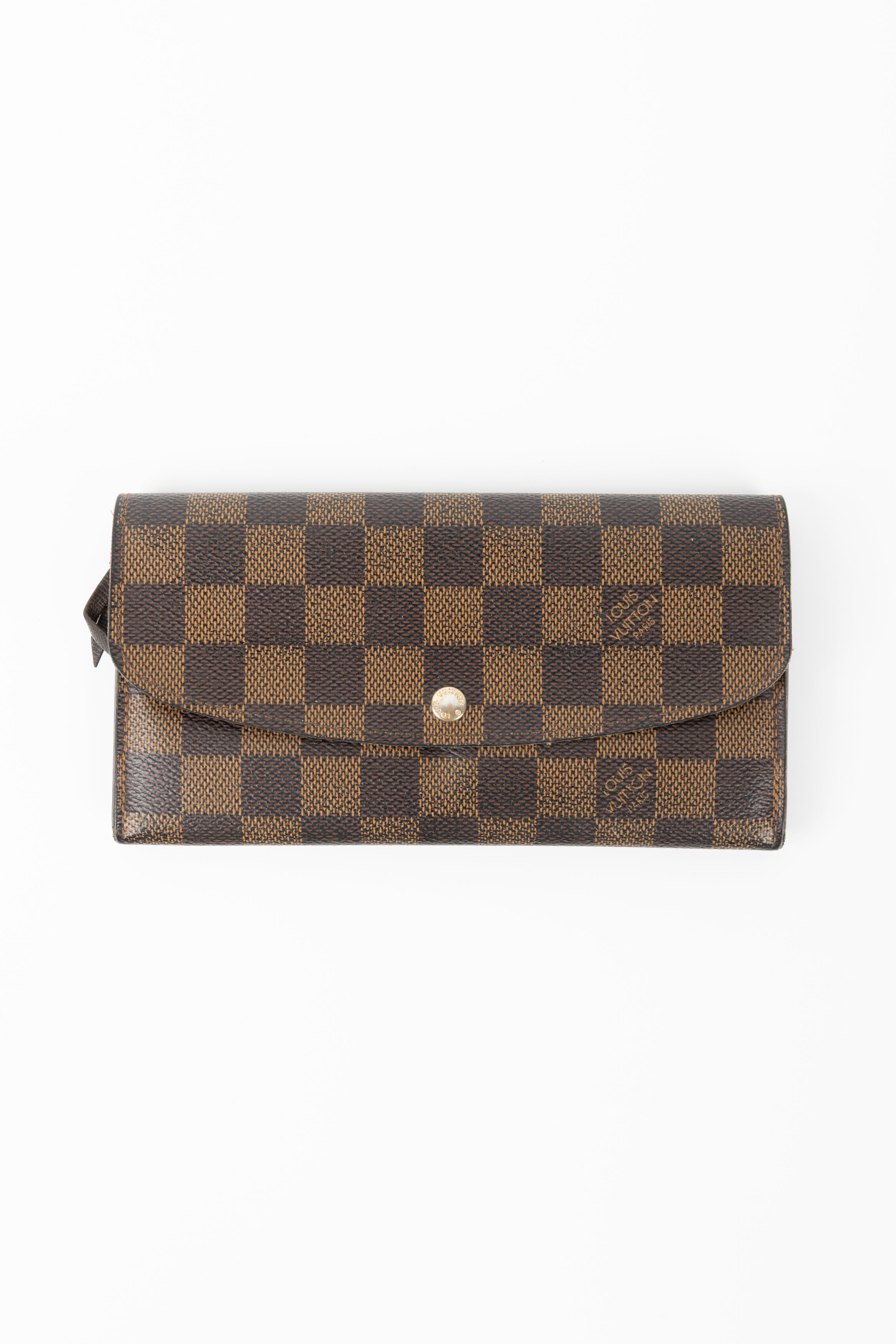 Louis Vuitton Portafoglio in Tela Damier Marrone