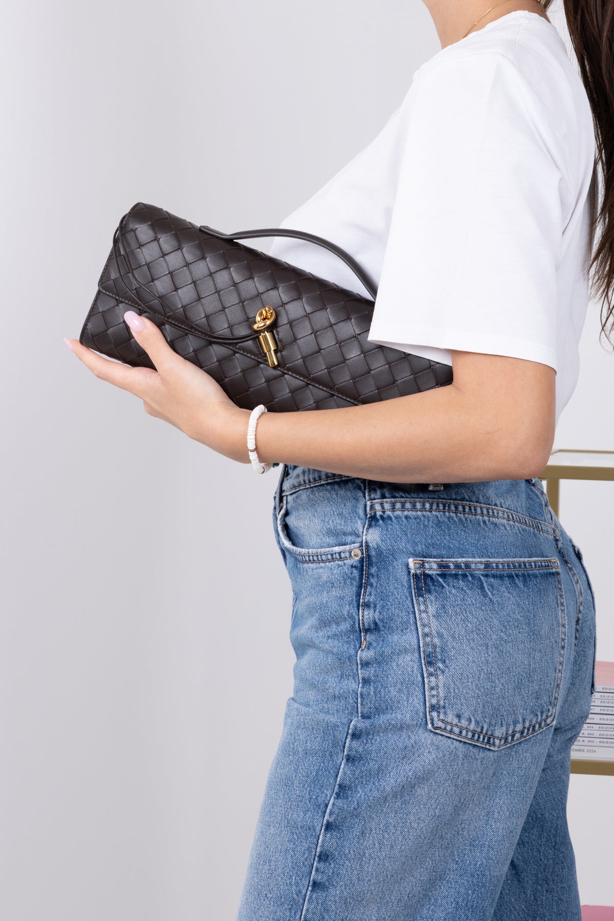 BOTTEGA VENETA ANDIAMO CLUTCH FONDANT
