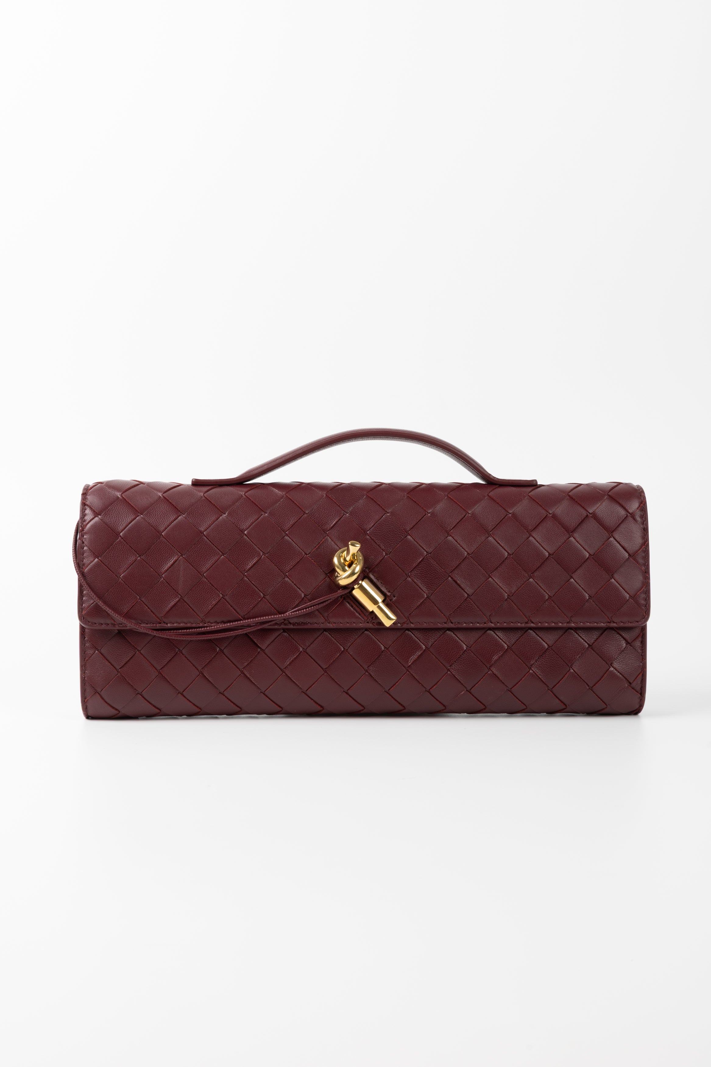 BOTTEGA VENETA ANDIAMO CLUTCH BAROLO