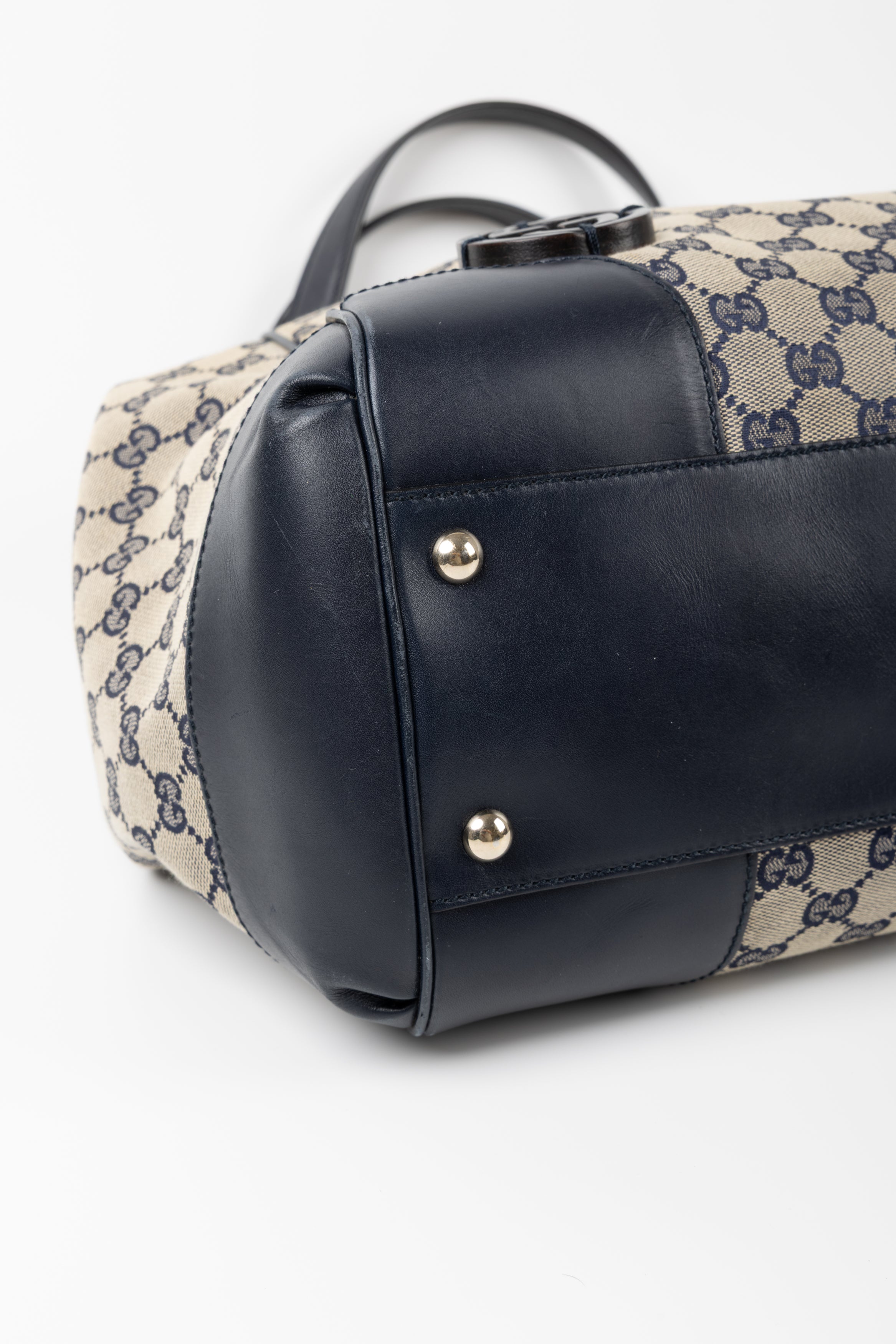 GUCCI BORSA A MANO SUKEY BLU NAY IN TESSUTO GG