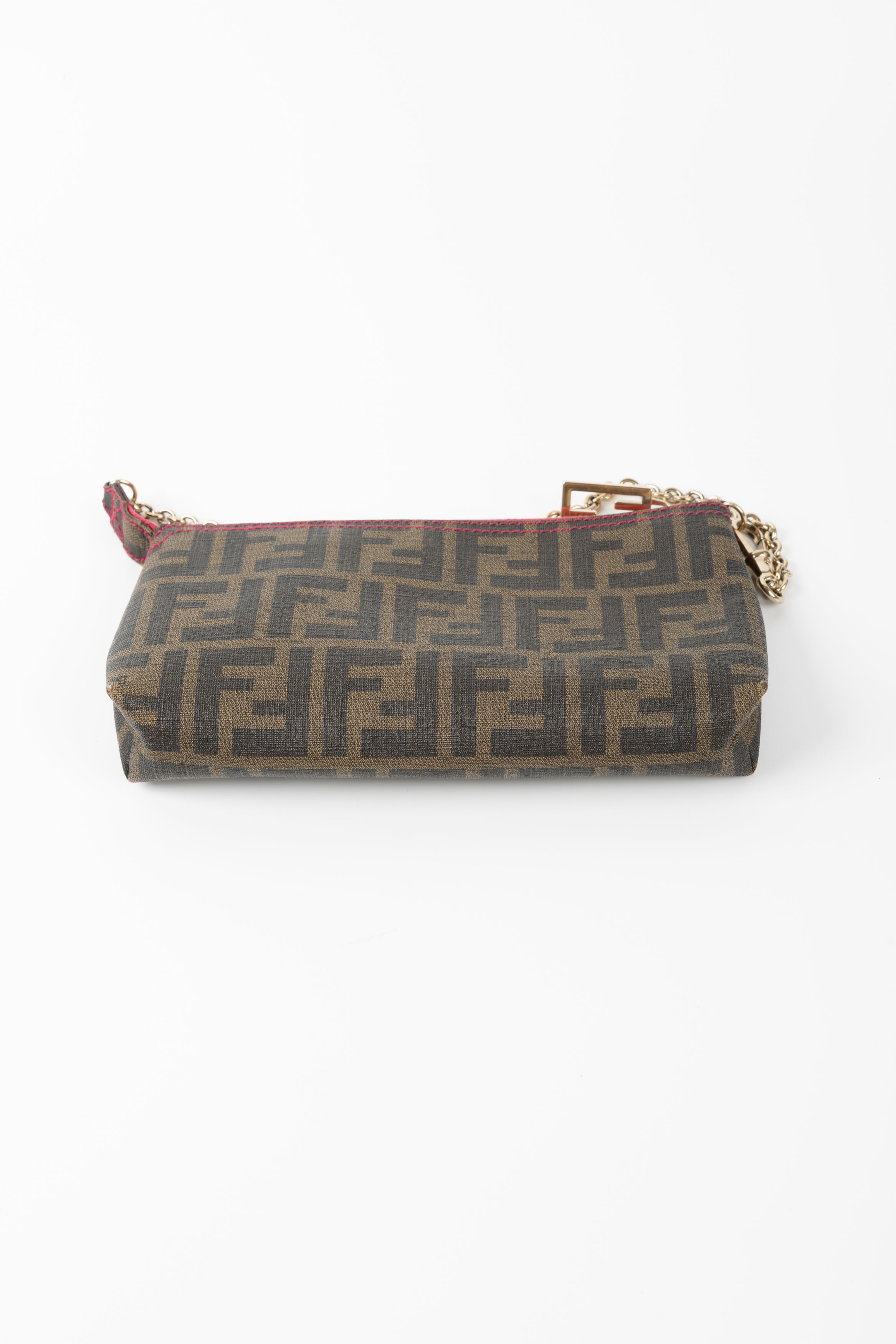 FENDI POCHETTE CON CATTENA IN TELA FF ZUCCA