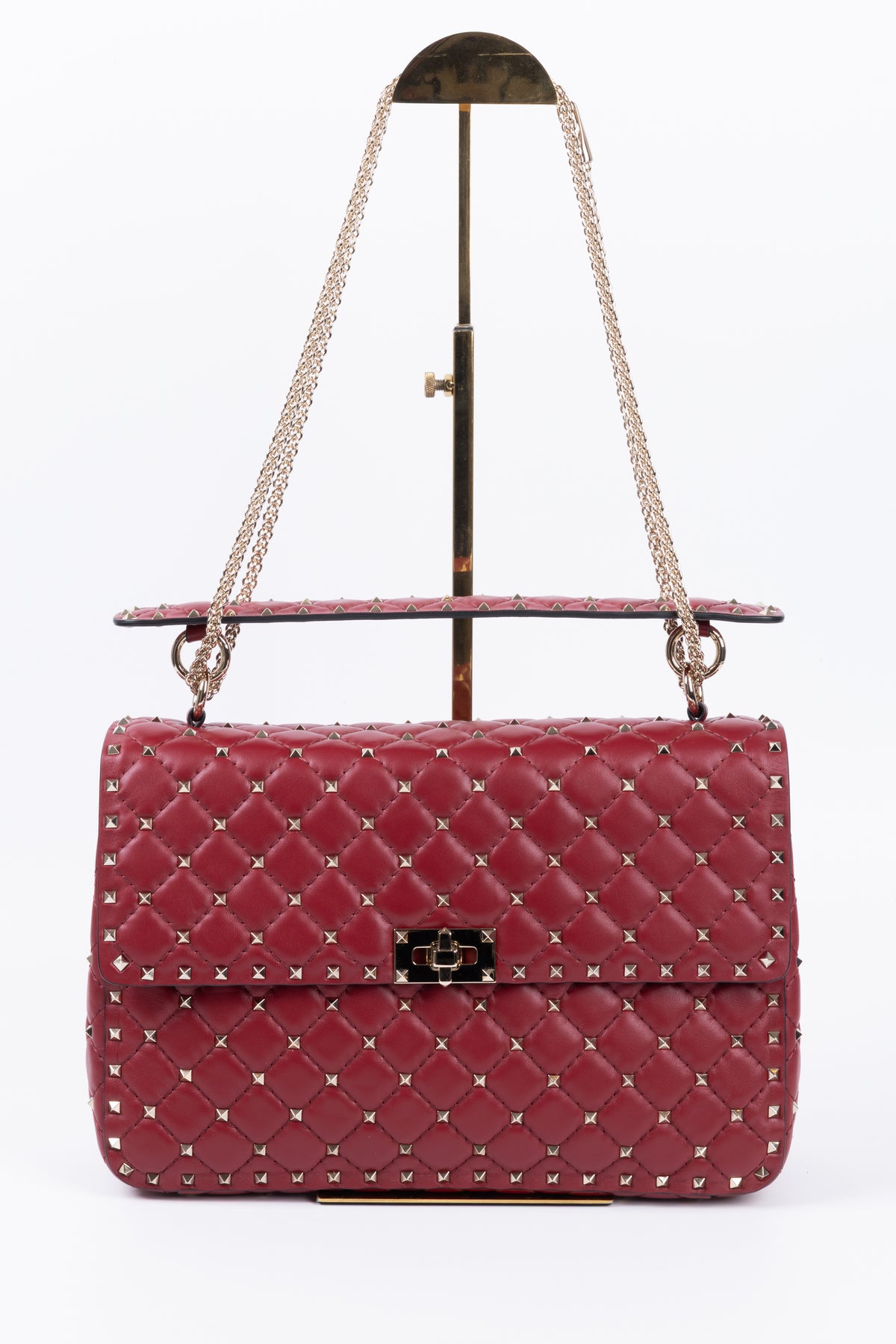 VALENTINO ROCKSTUD SPIKE BORDEAUX ()