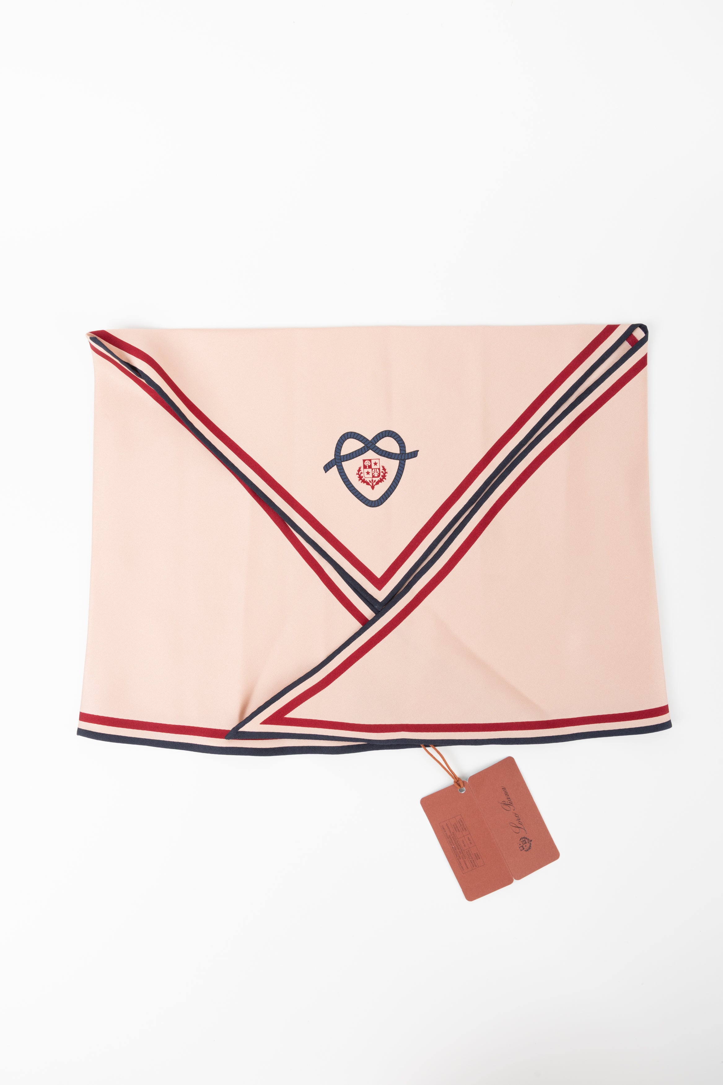 LORO PIANA BANDANA TRIANGOLO ROSA