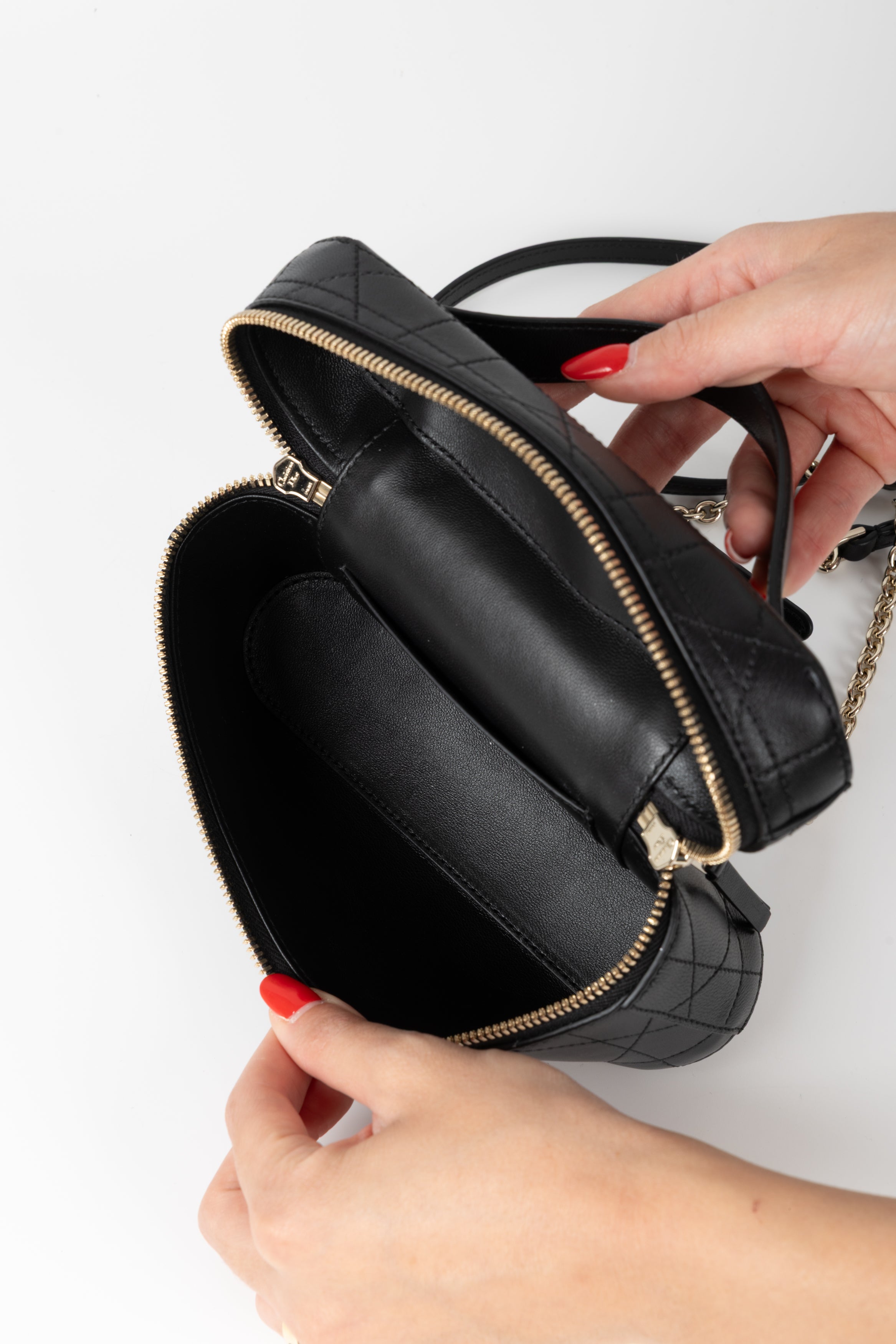 DIOR MINI BORSA TRIANON SOFT VANITY NERA