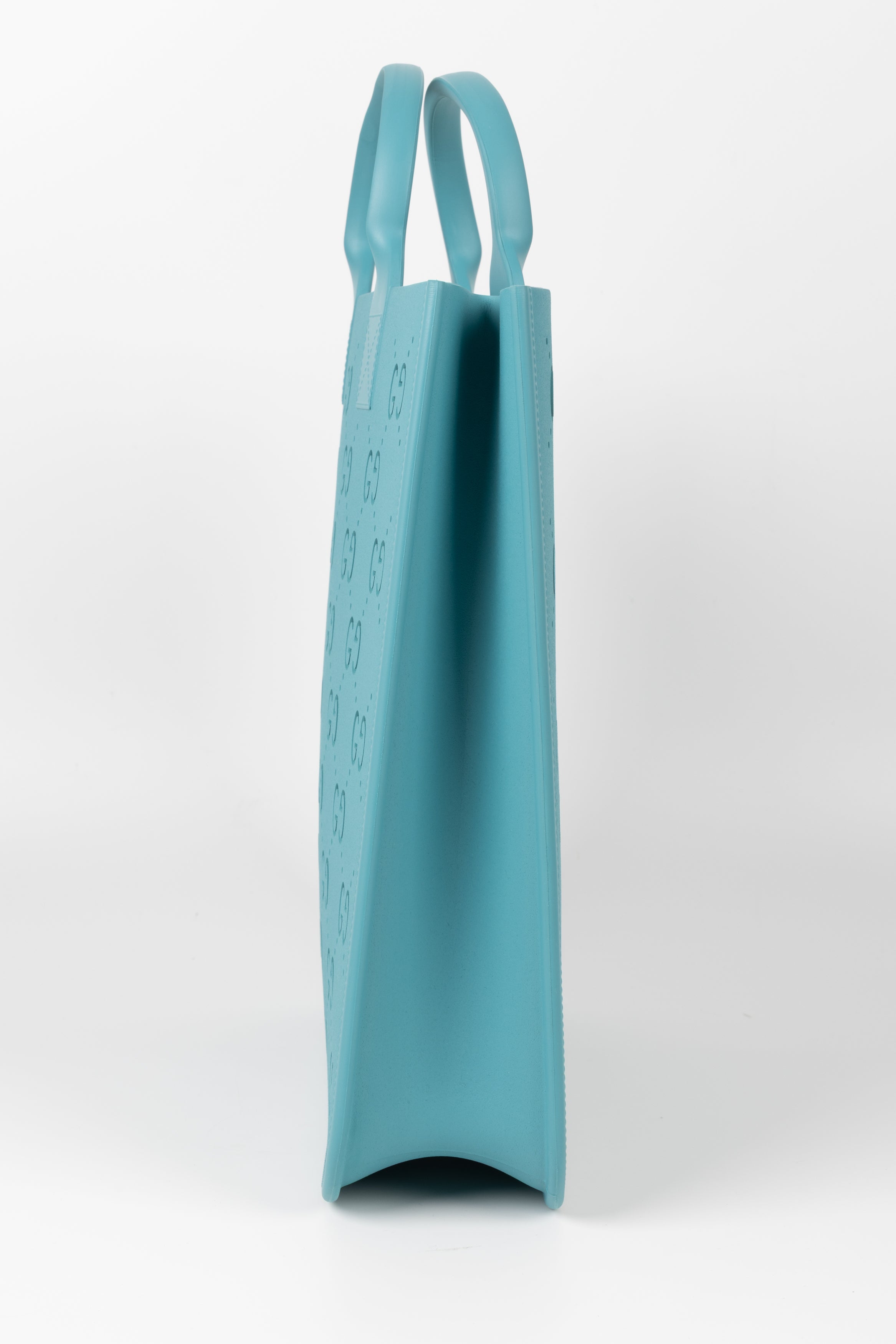 GUCCI TOTE BAG AZZURRA IN GOMMA