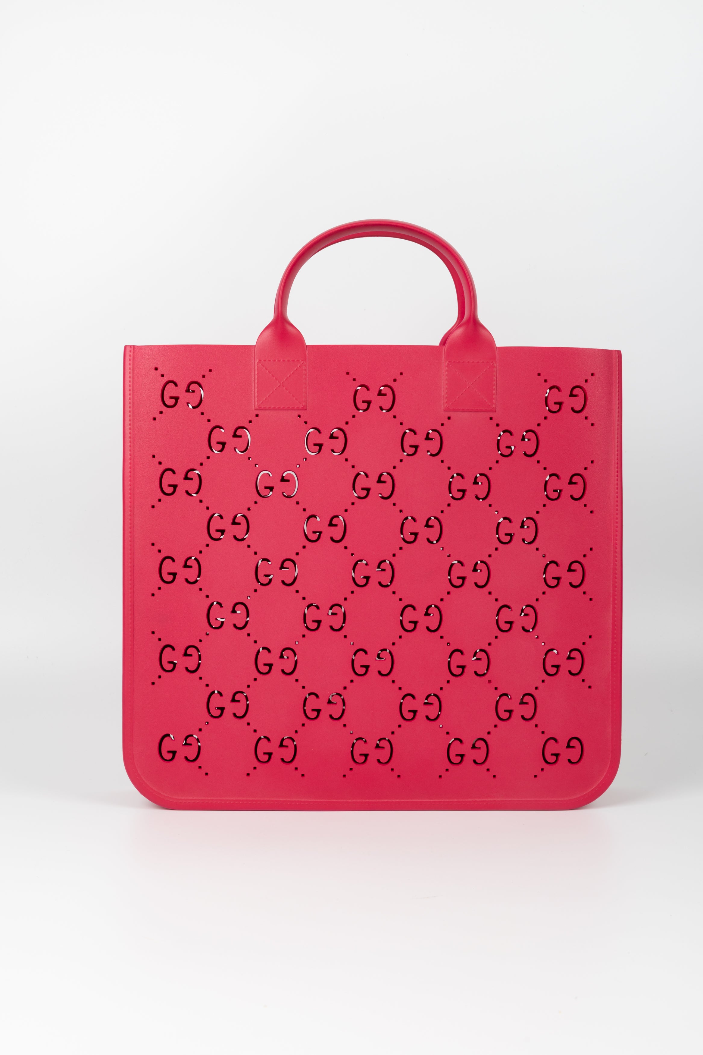 GUCCI TOTE BAG ROSA IN GOMMA