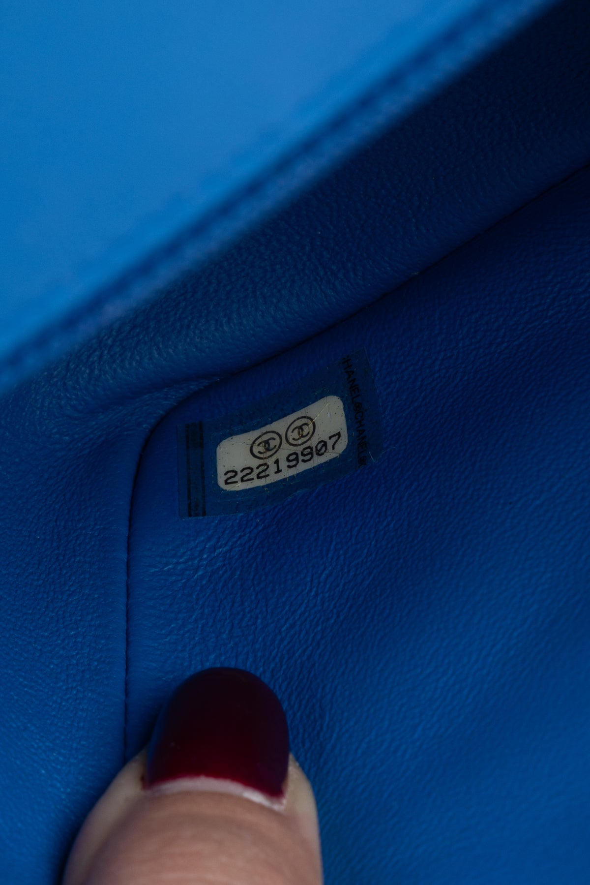 CHANEL MINI SQUARE BLU