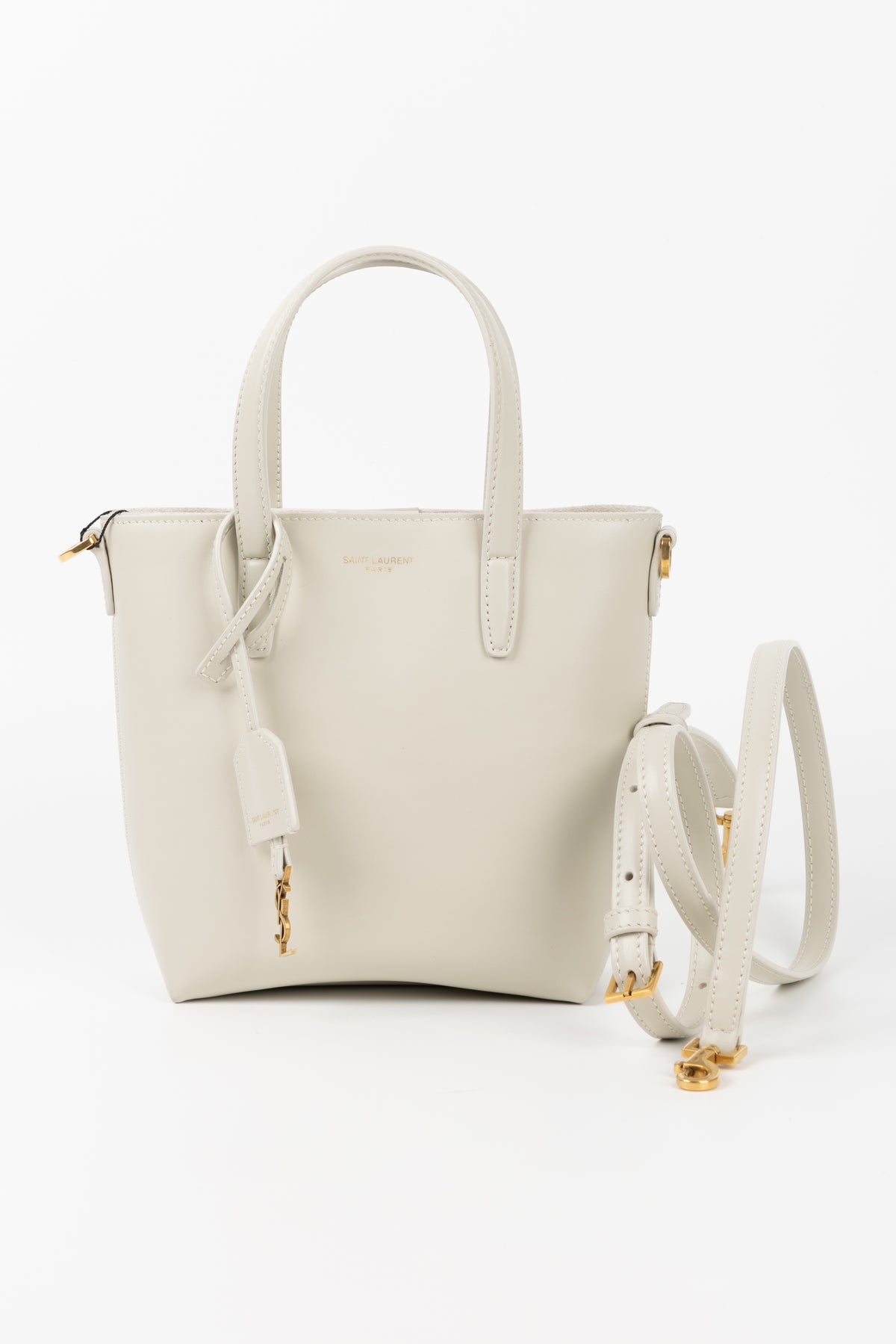 SAINT LAURENT MINI TOY SHOPPING CREMA SOFT