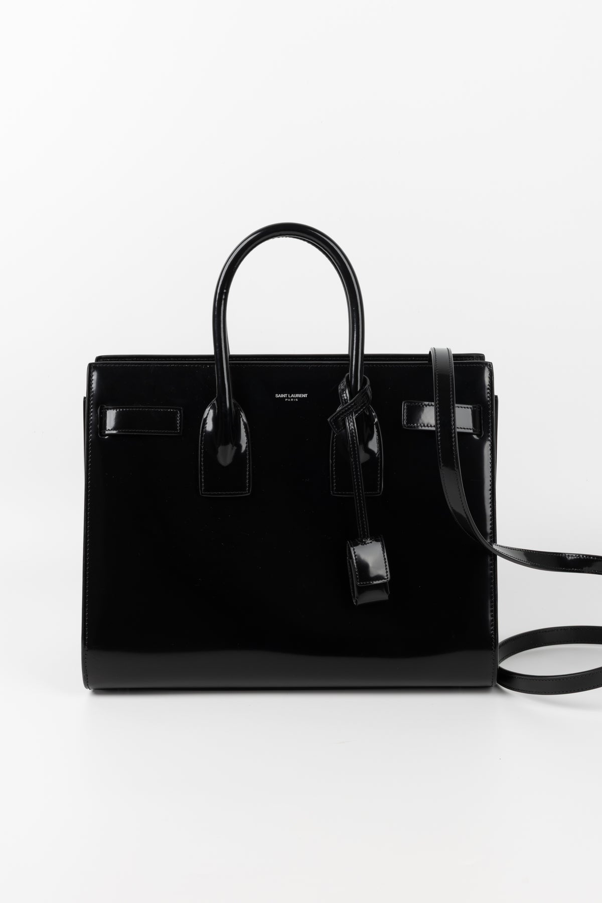 SAINT LAURENT SAC DE JOUR IN VERNICE NERA