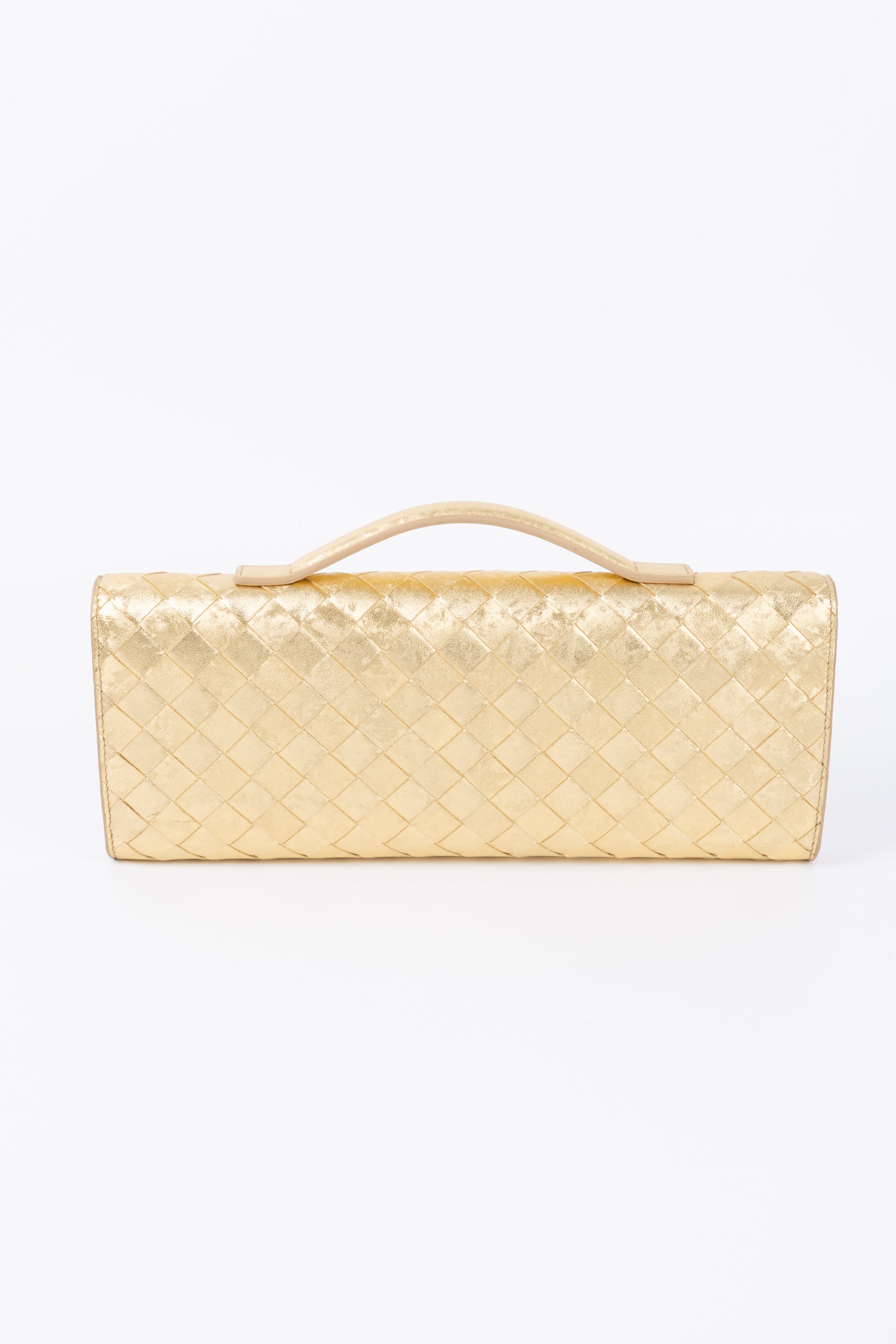 BOTTEGA VENETA ANDIAMO CLUTCH ORO OPACA