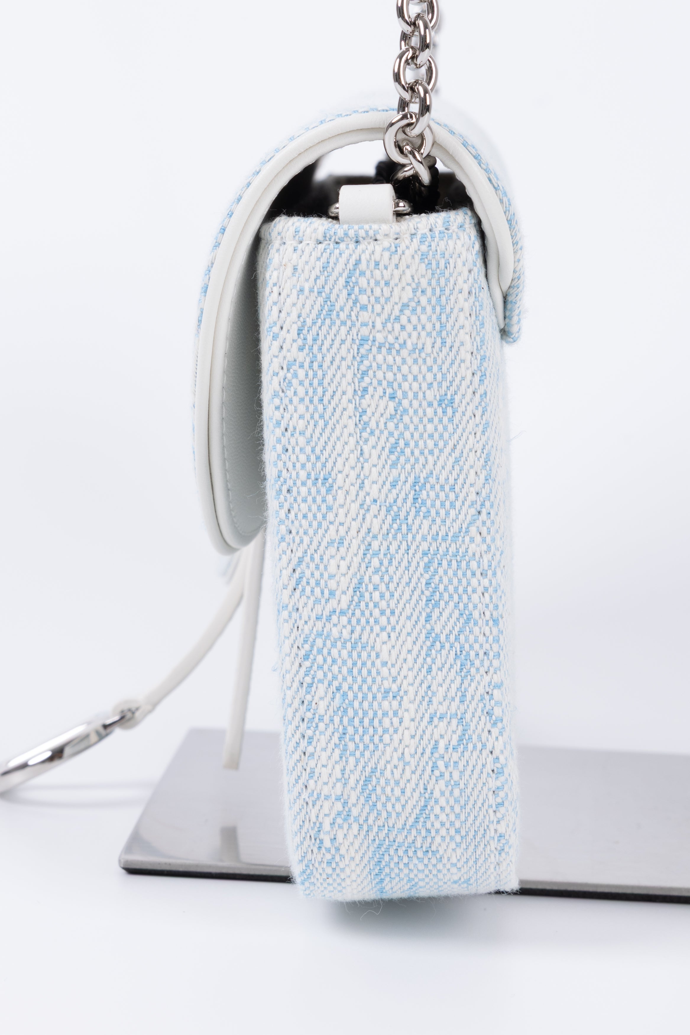 DIOR POCHETTE SADDLE azzurra/ bianca