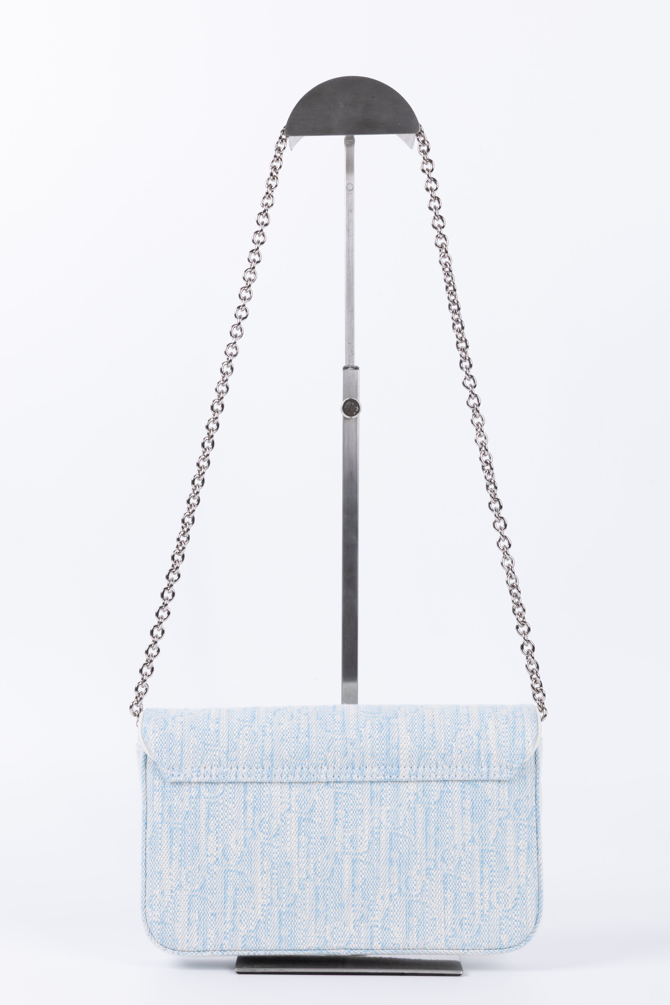 DIOR POCHETTE SADDLE azzurra/ bianca