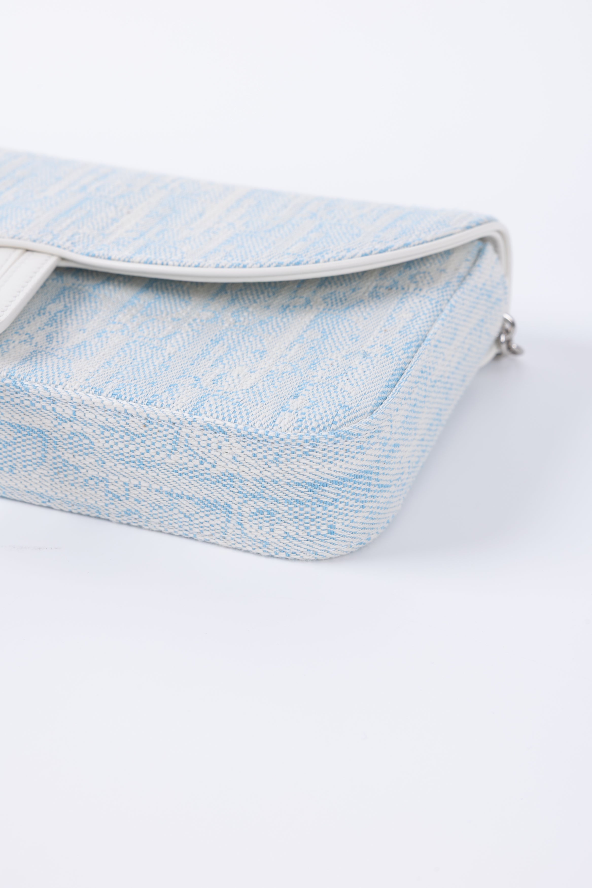 DIOR POCHETTE SADDLE azzurra/ bianca