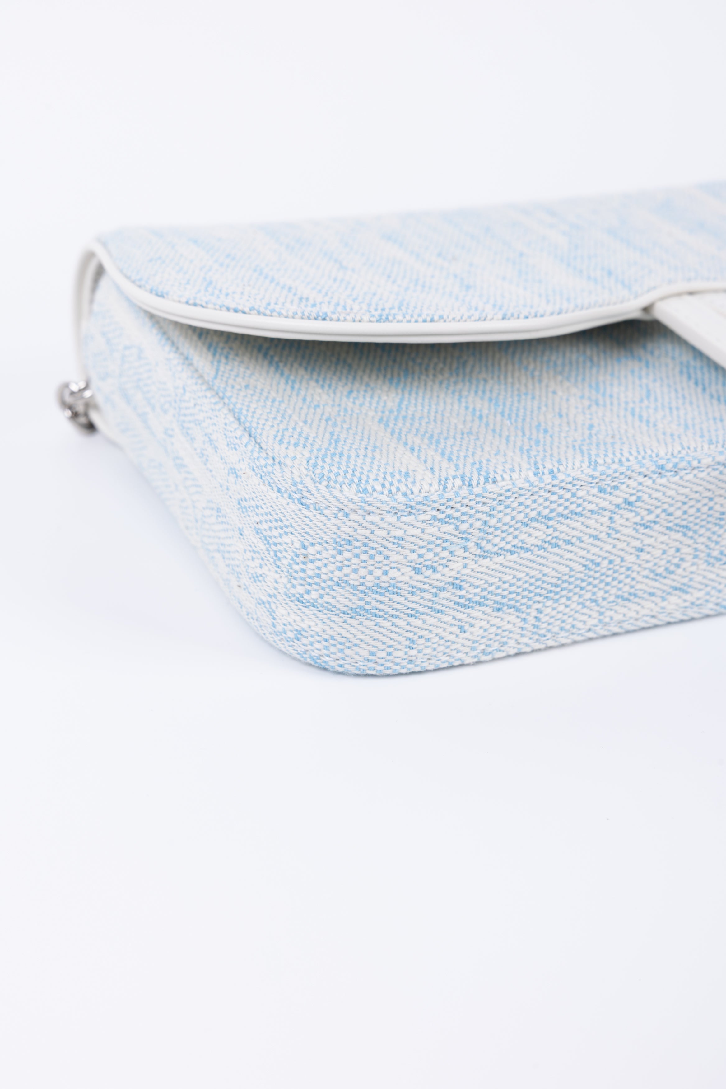 DIOR POCHETTE SADDLE azzurra/ bianca