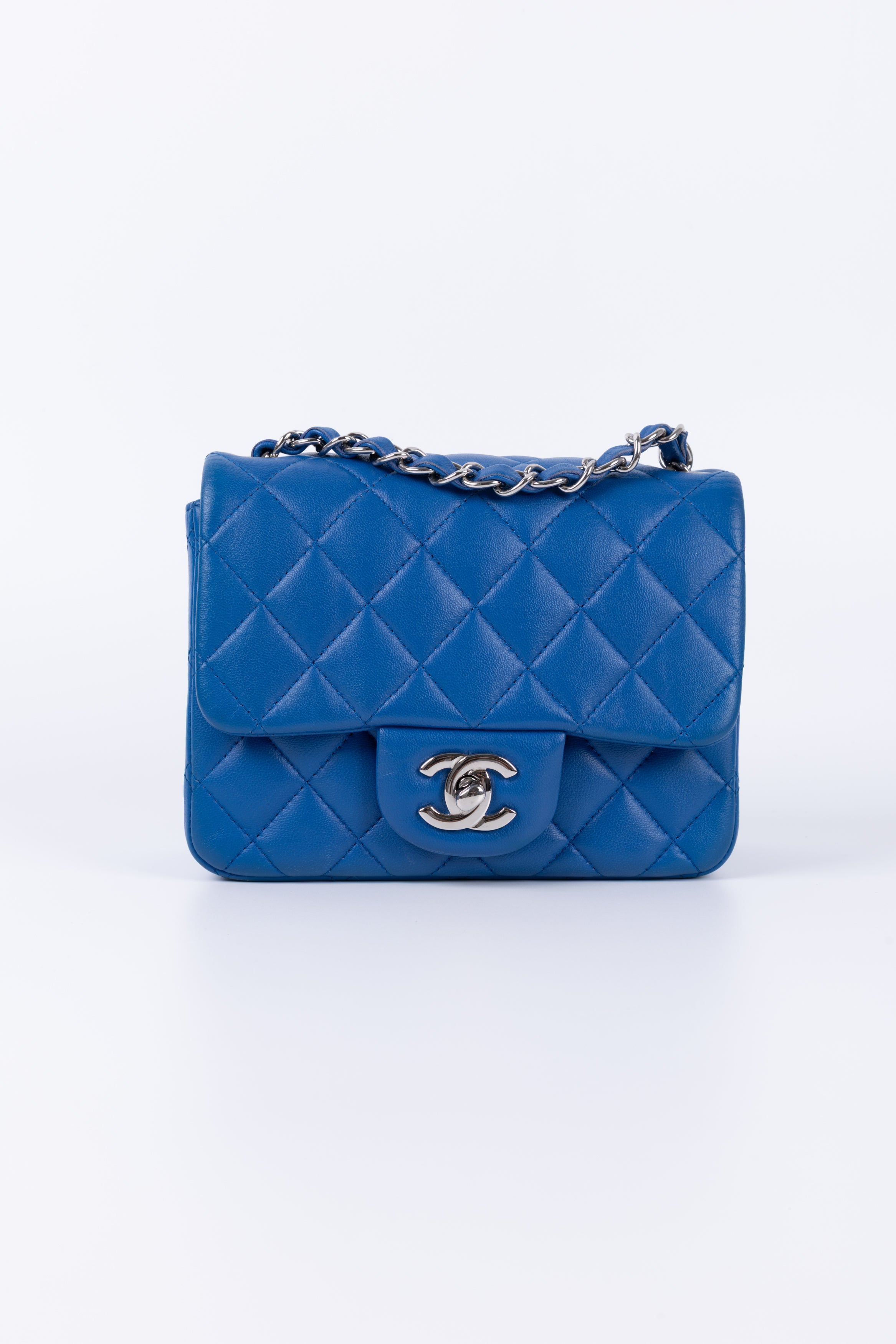 CHANEL MINI SQUARE BLU