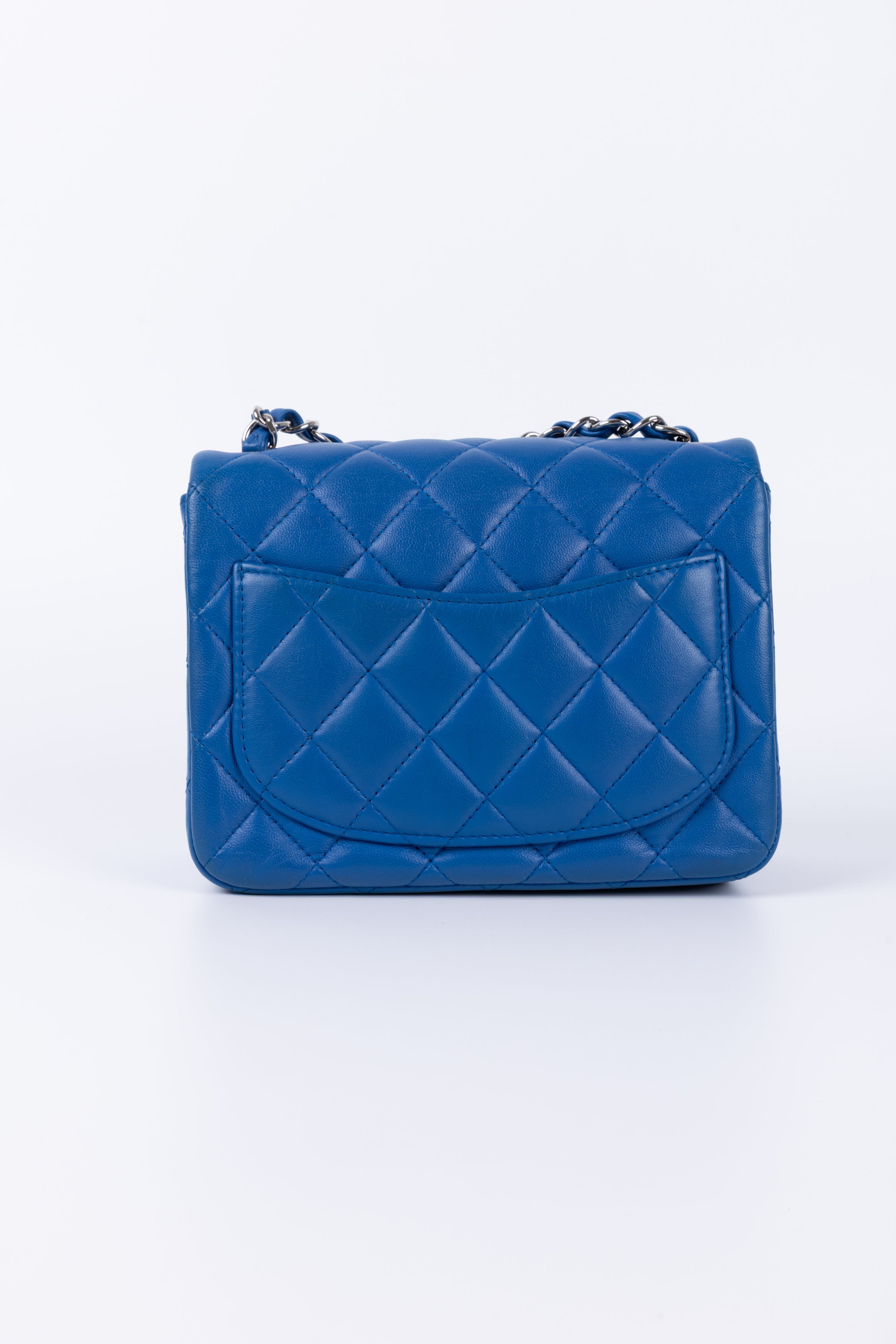 CHANEL MINI SQUARE BLU