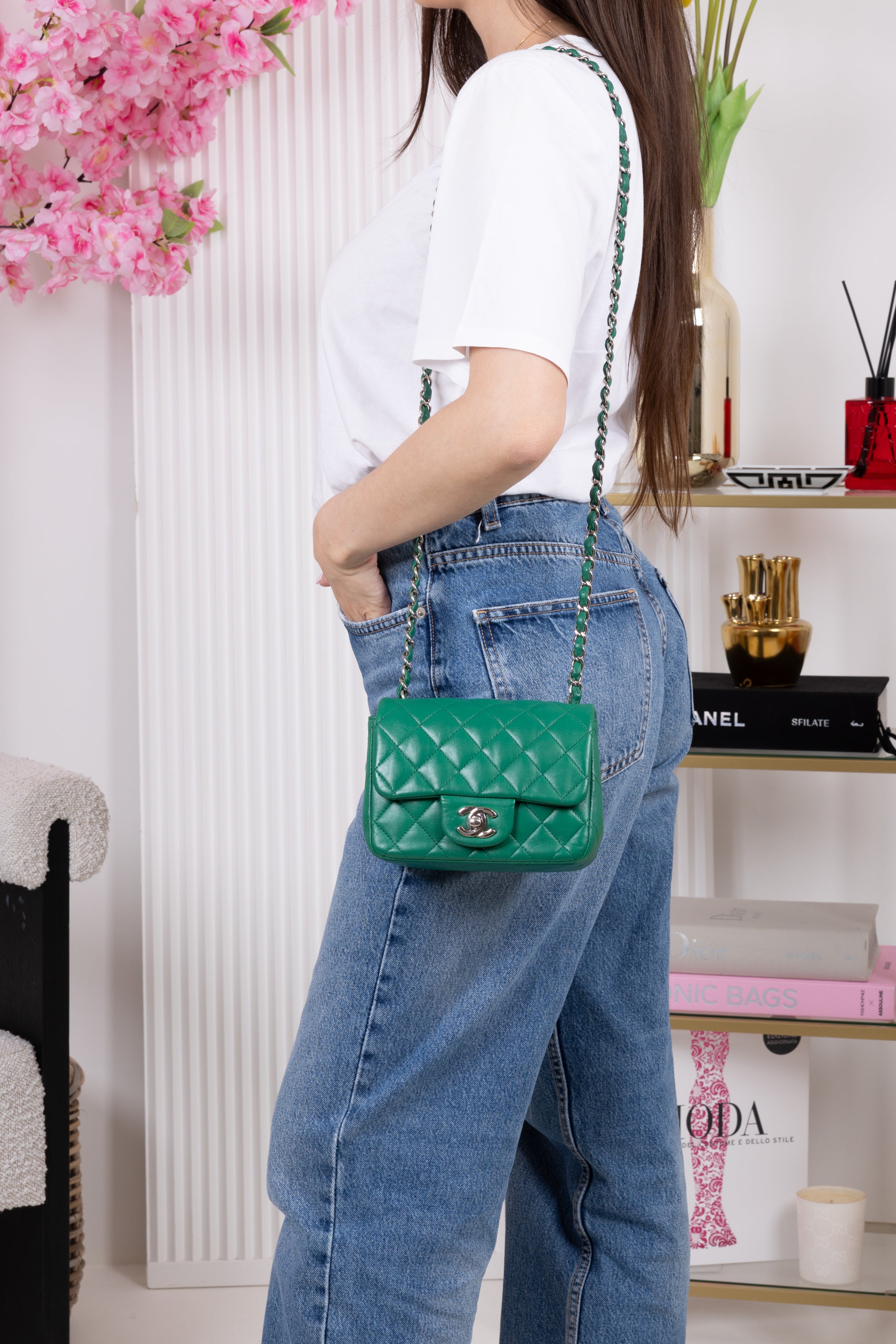 CHANEL MINI SQUARE VERDE