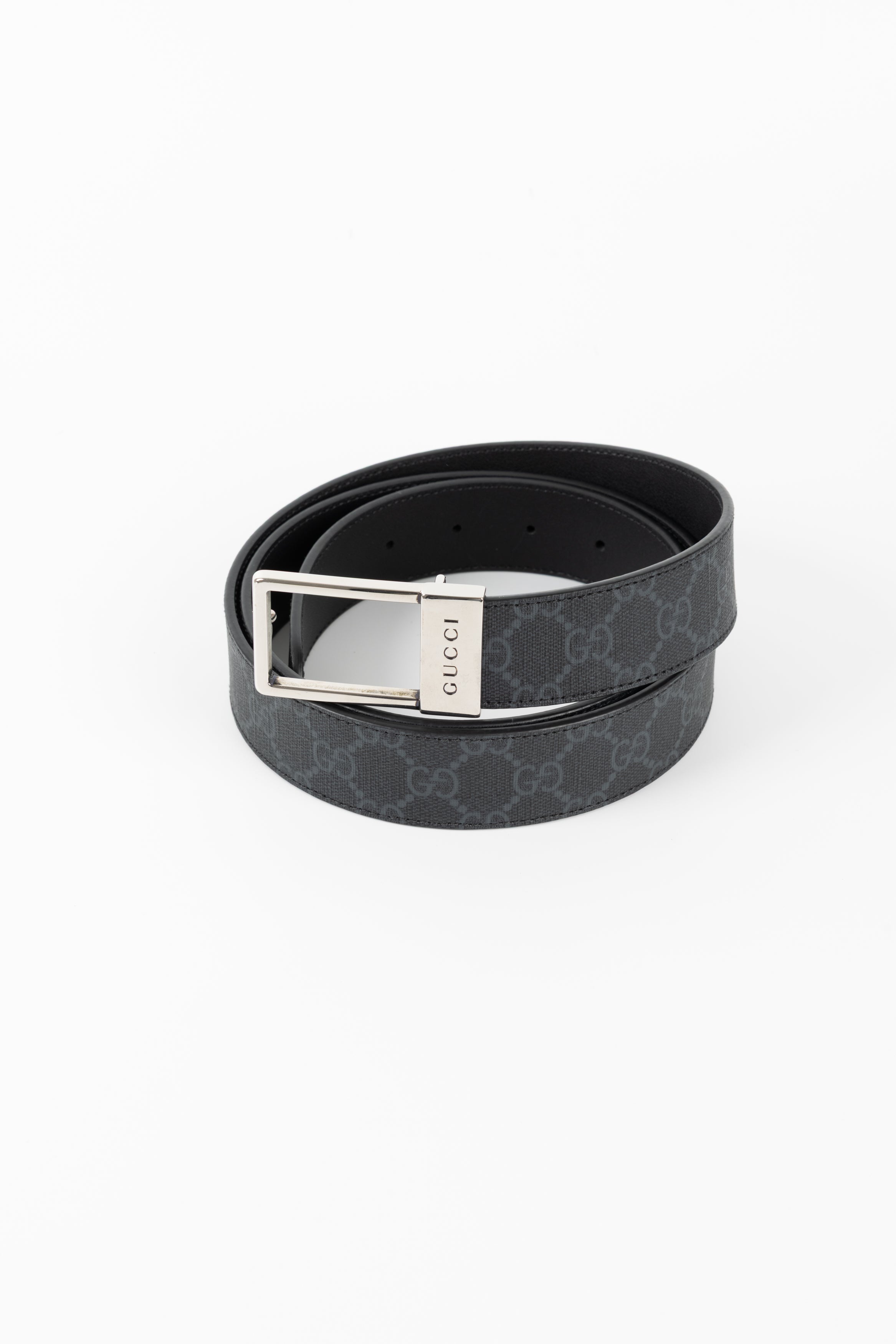 GUCCI CINTURA GG BLU/NERA