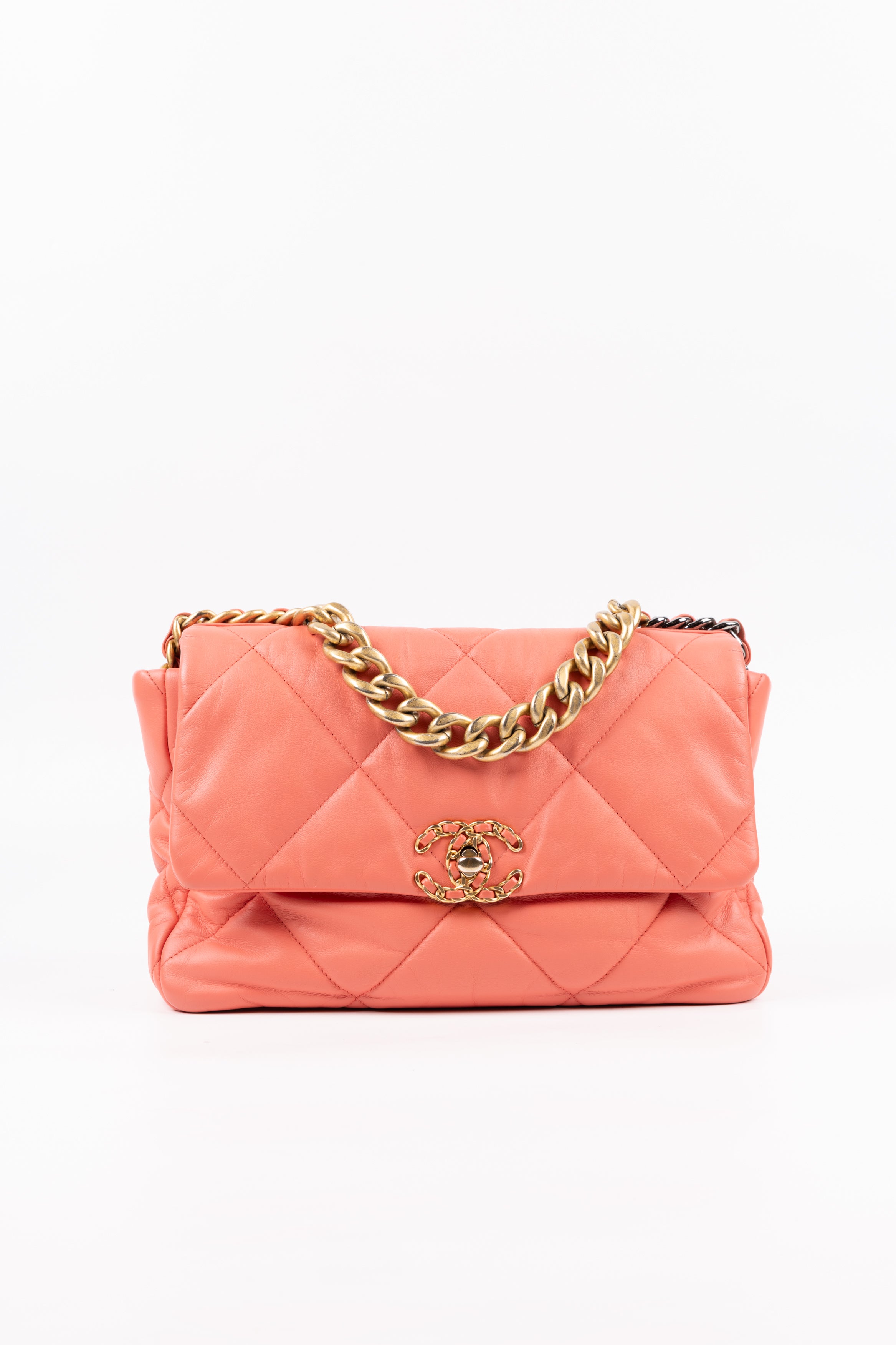 Chanel Grande  Goatskin Flap Coral