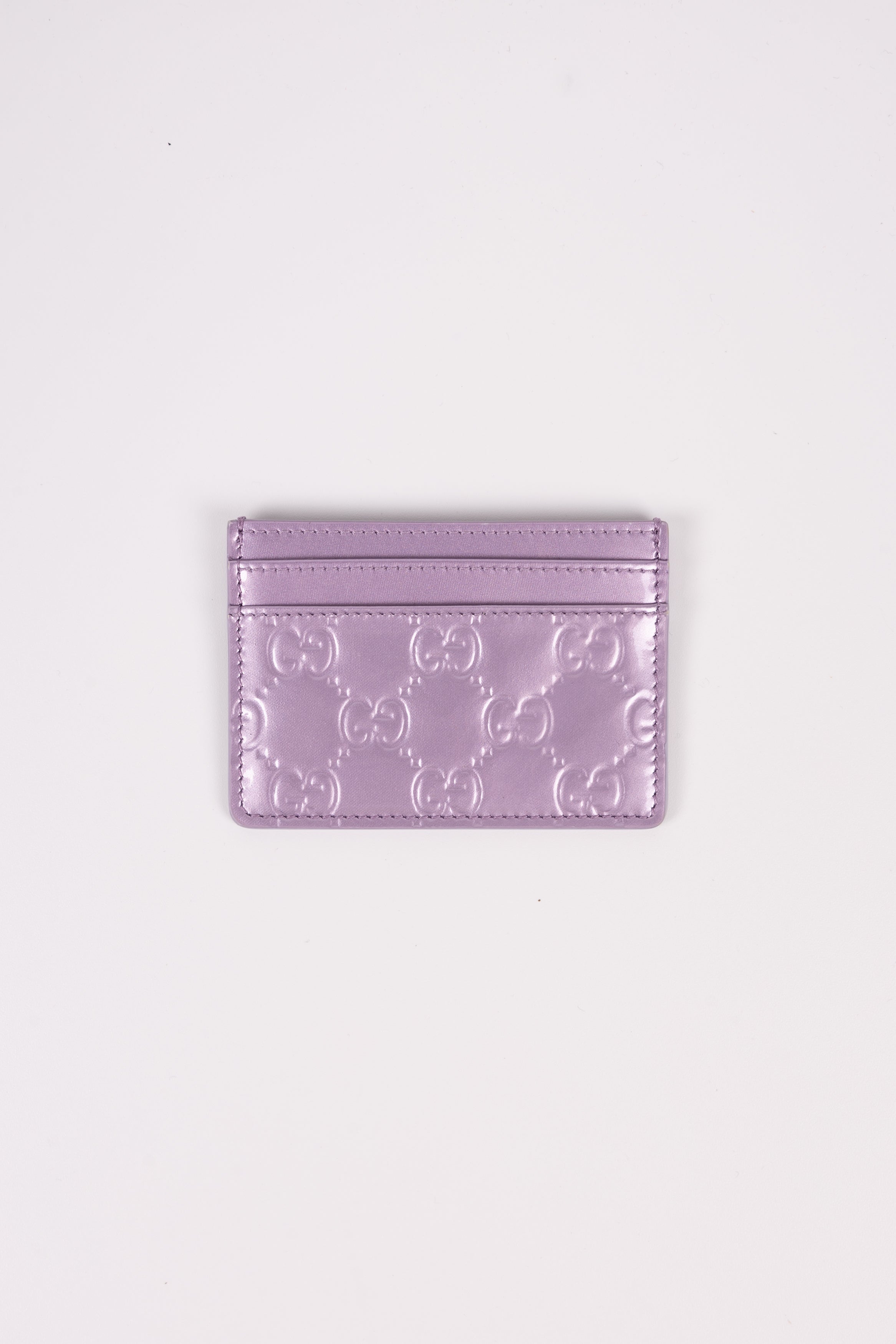 Gucci Portacarte Lilla Metallizzato GG