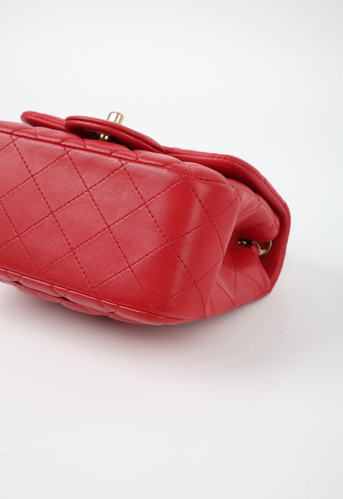 CHANEL MINI SQUARE ROSSA/ORO